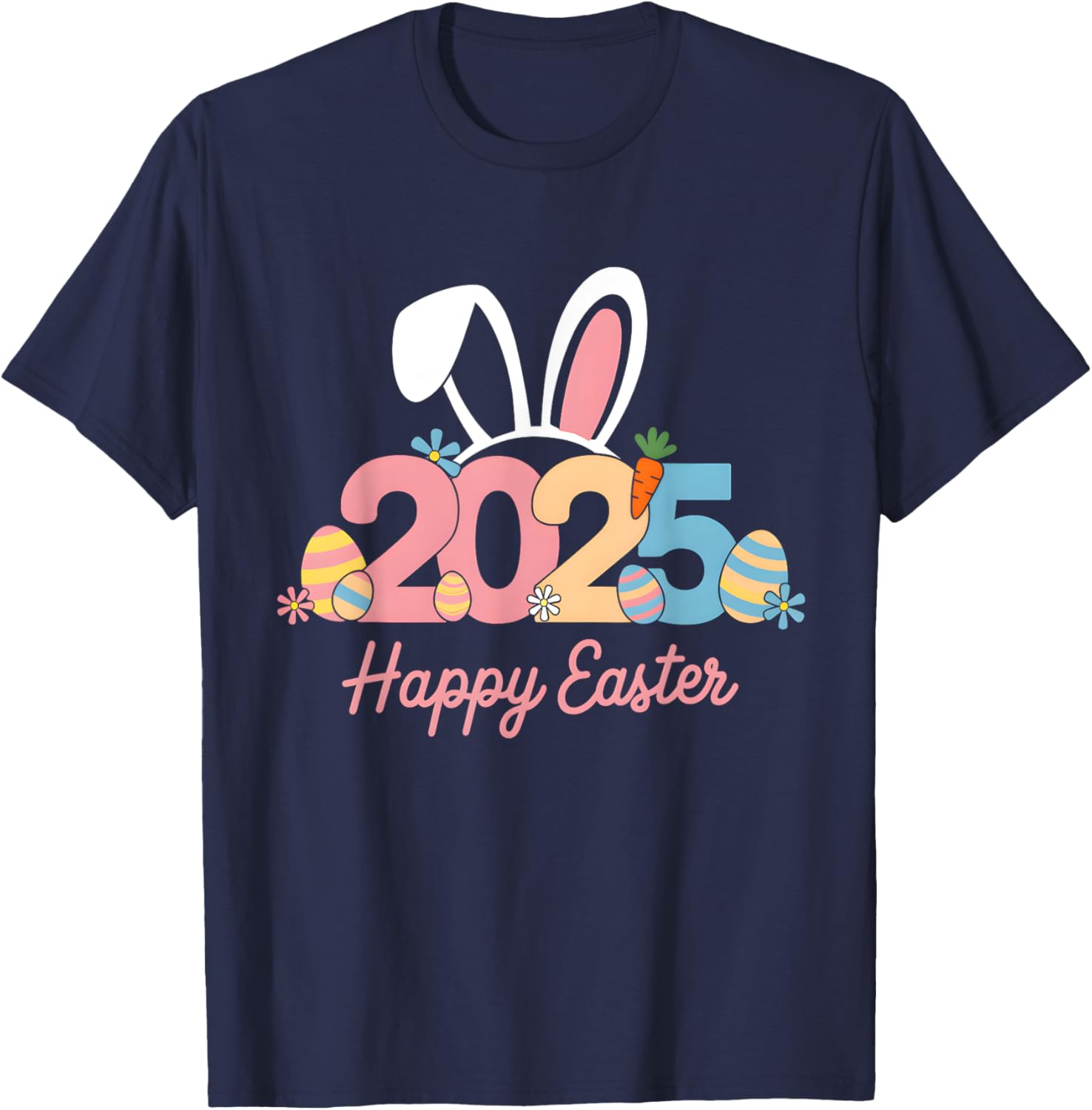 Happy Easter Squad Family T-Shirt 2025 Cute Easter Bunny Design - 4