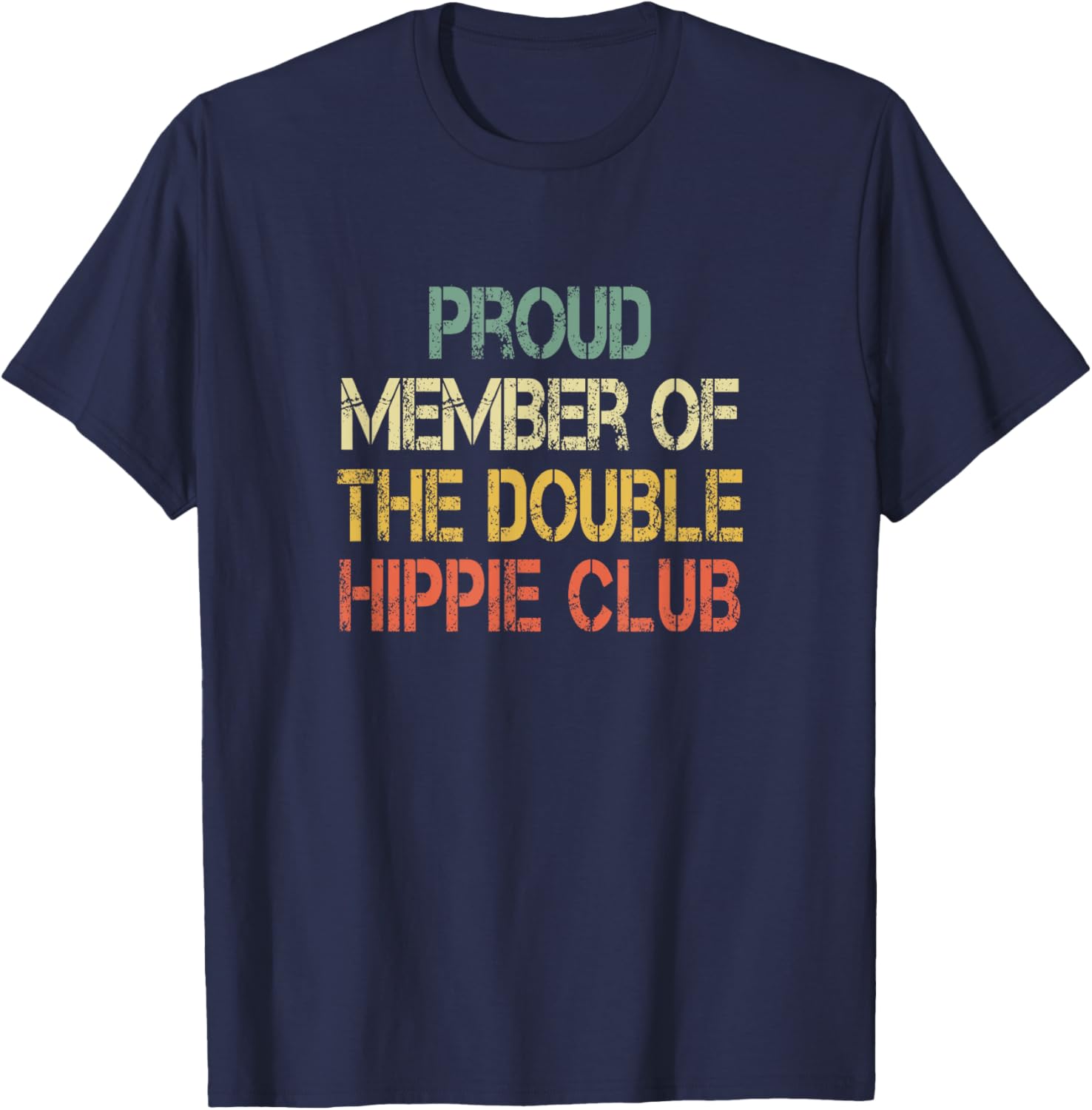 Funny Double Hippie Club T-Shirt for Hip Replacement Surgery Fans - 5