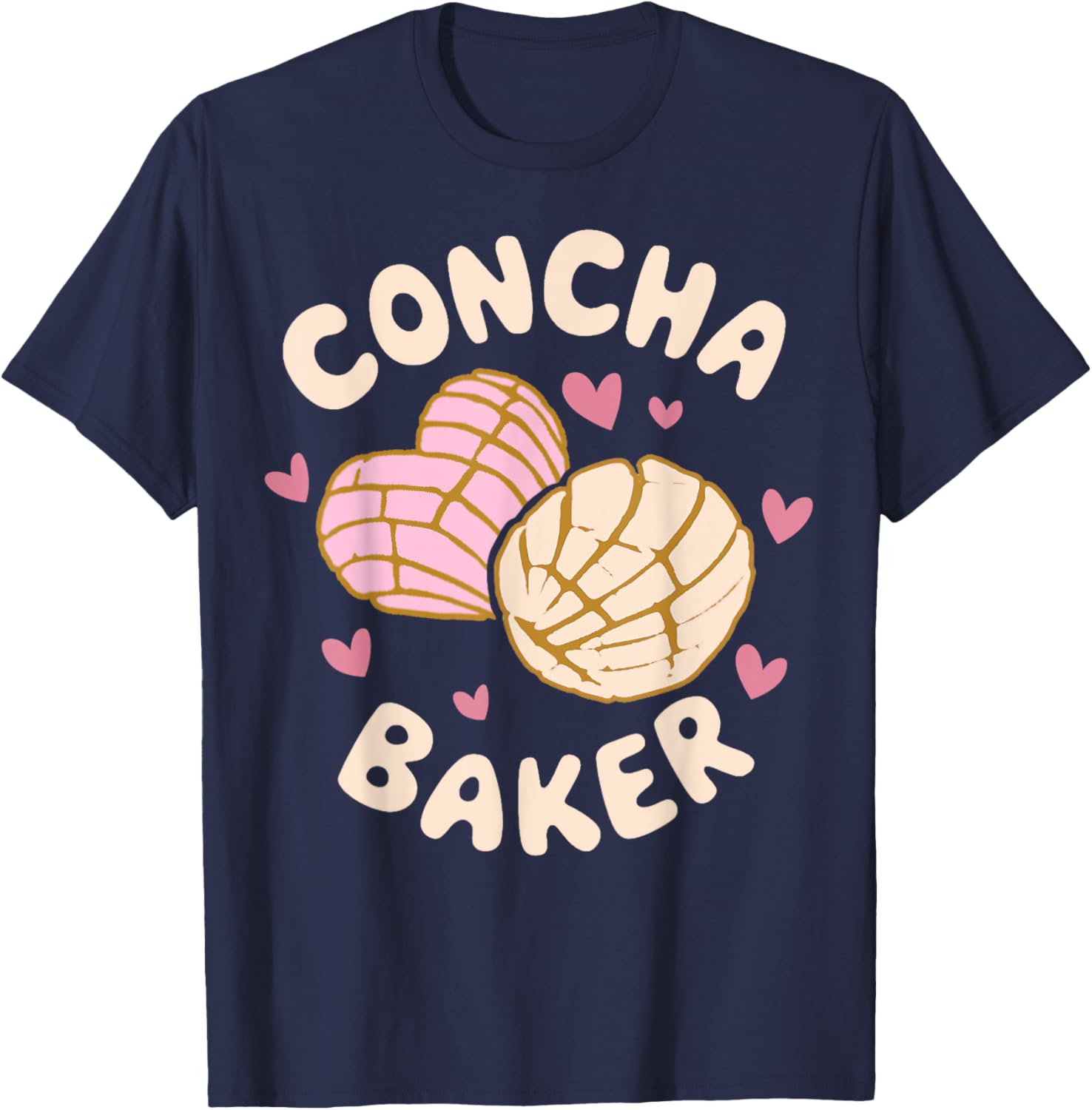 Latina Concha Baker T-Shirt for Lovers of Mexican Baked Pastries - 4