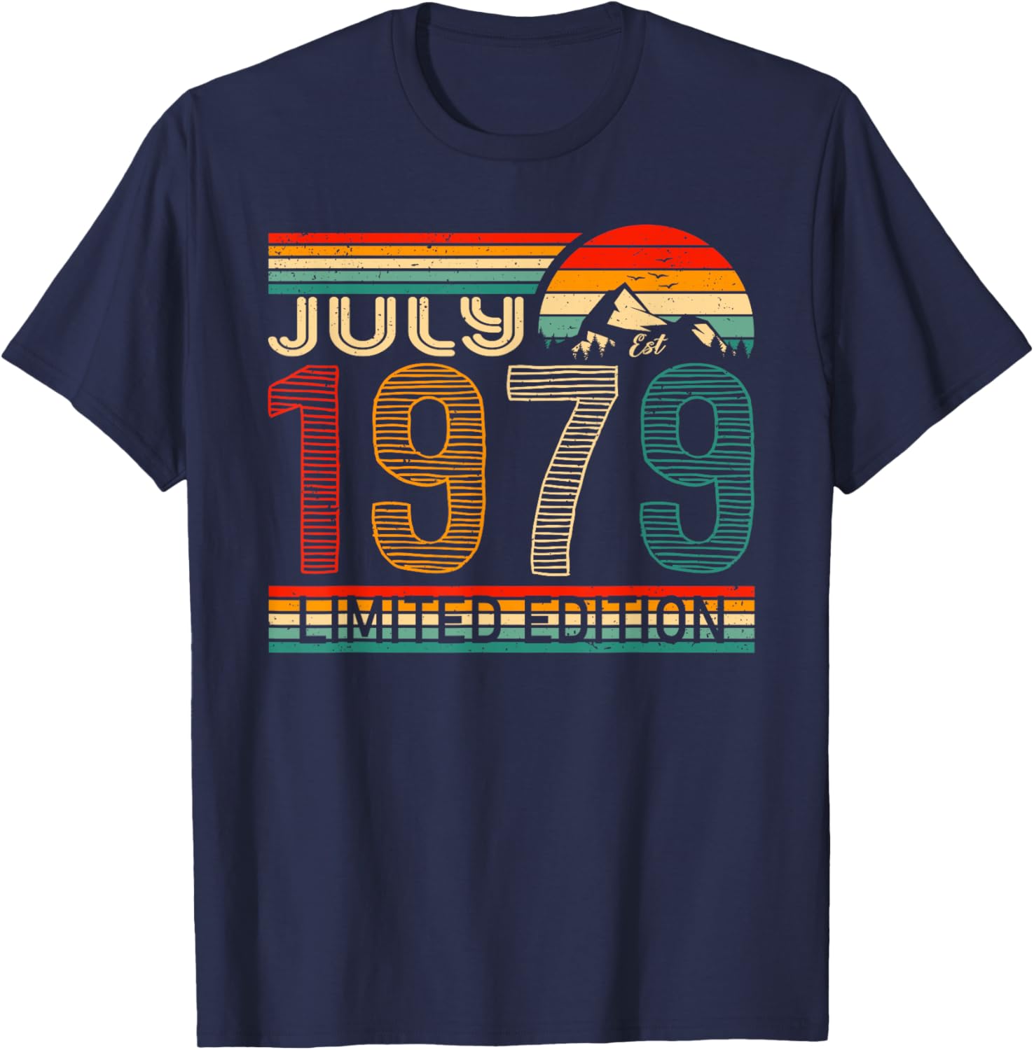 July 1979 Vintage Birthday T-Shirt Classic Retro Style Birthday Gift - 3