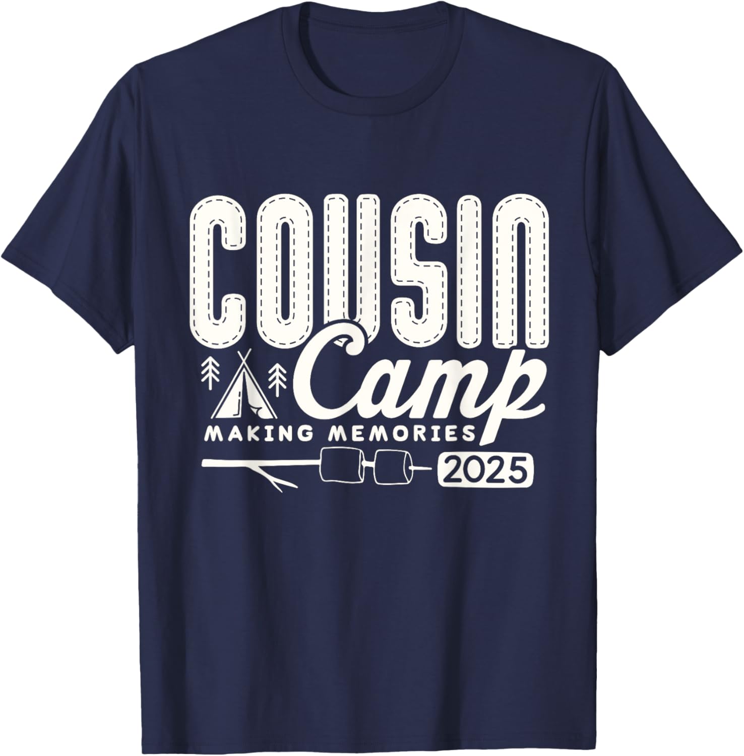 Cousin Camp Crew 2025 Family Vacation T-Shirt for Fun Summer Memories - 9
