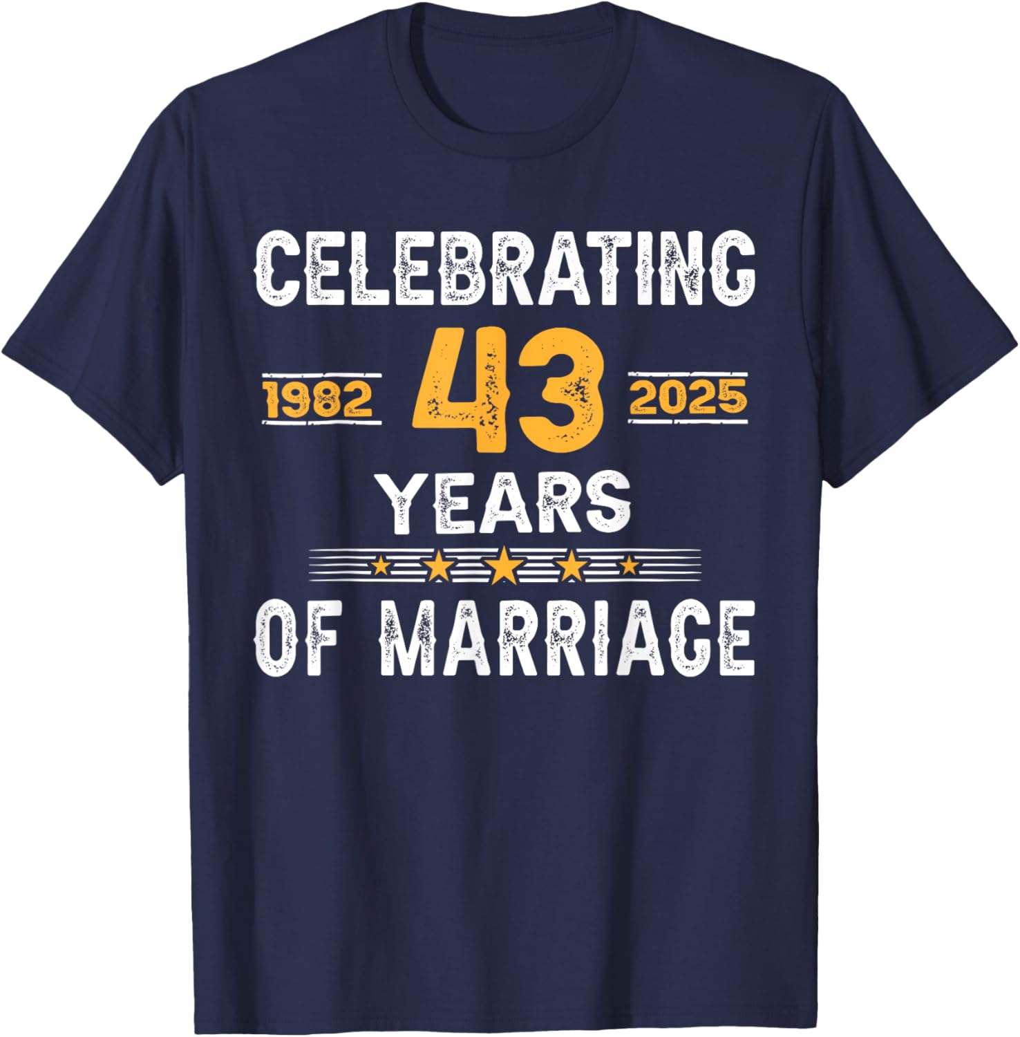43rd Wedding Anniversary T-Shirt for Couples Married Since 1982 - 8
