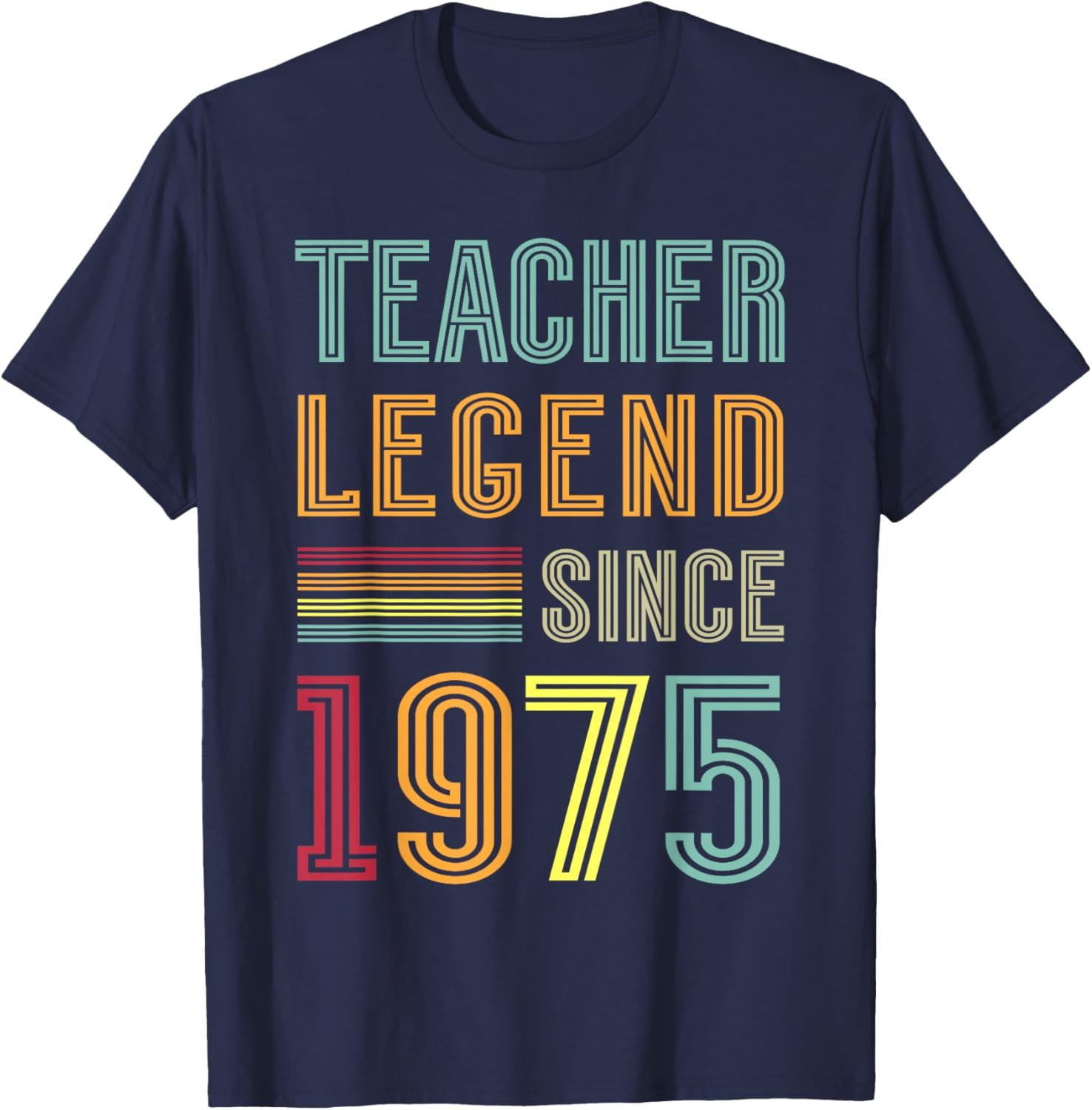 50th Birthday Teacher T-Shirt 1975 Teaching Legend 50 Years School Pride - 6