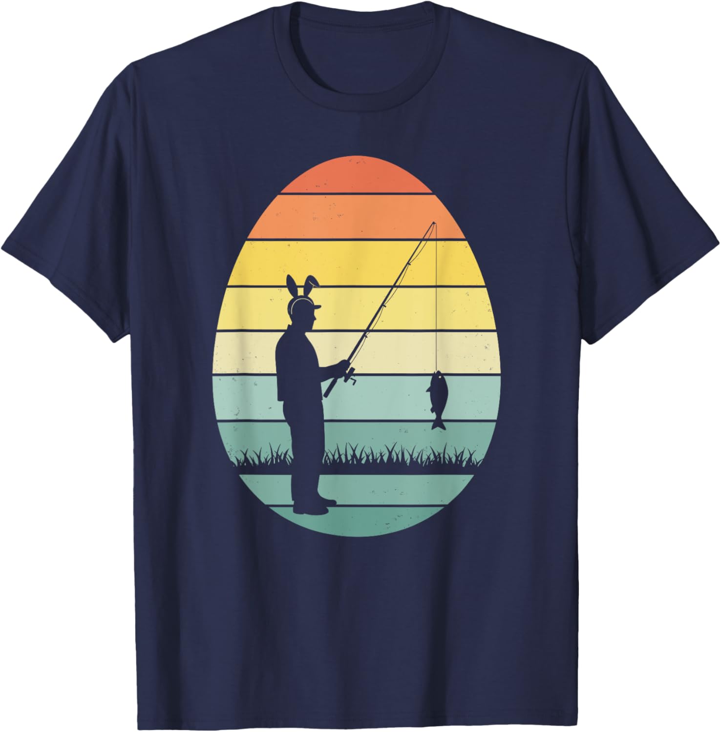 Retro Fishing Easter Egg T-Shirt for Men and Women - Perfect for Easter Fun - 8