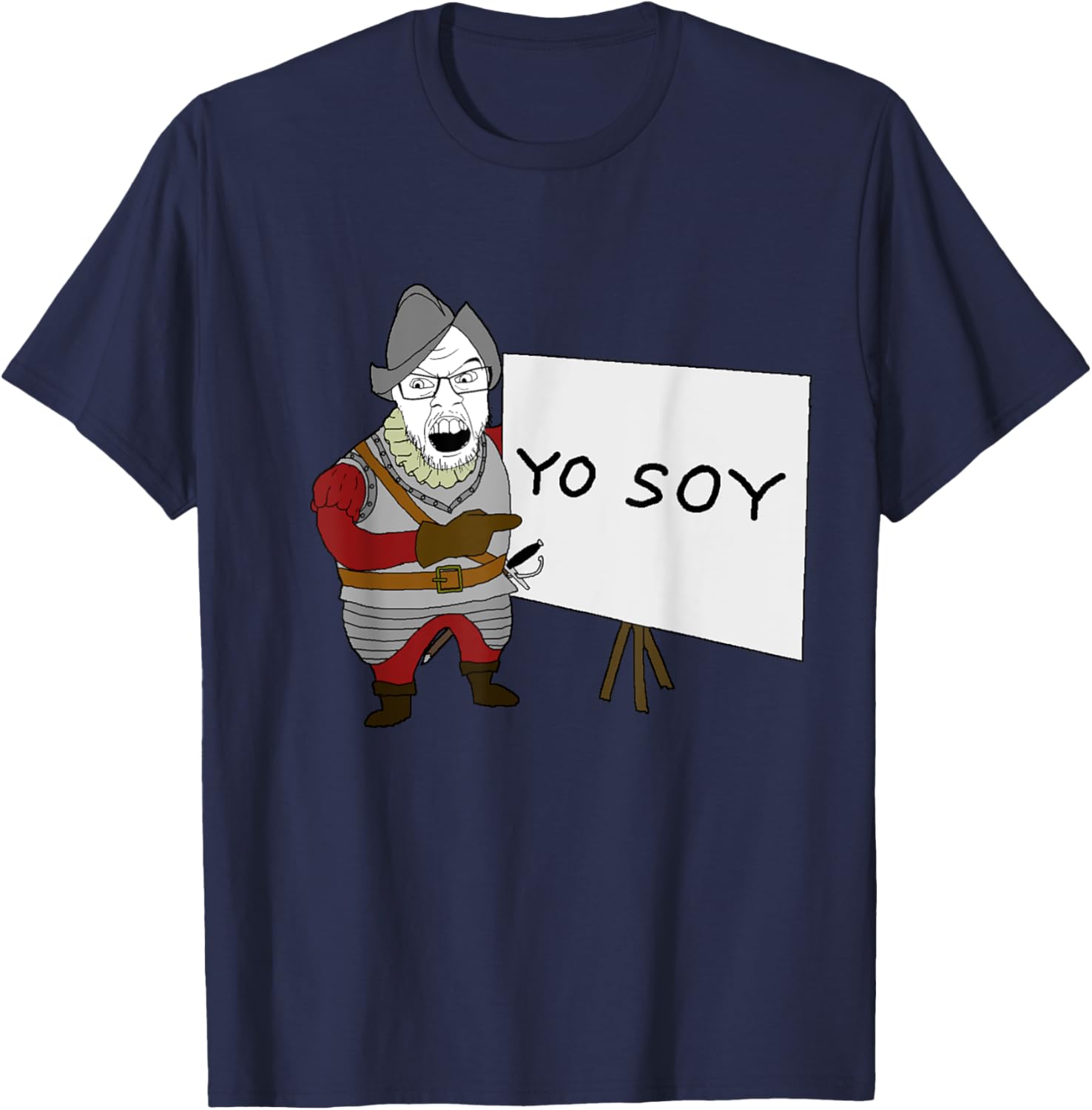 Soyjak Conquistador Wojak Soyboy T-Shirt for Spanish Teachers - 1