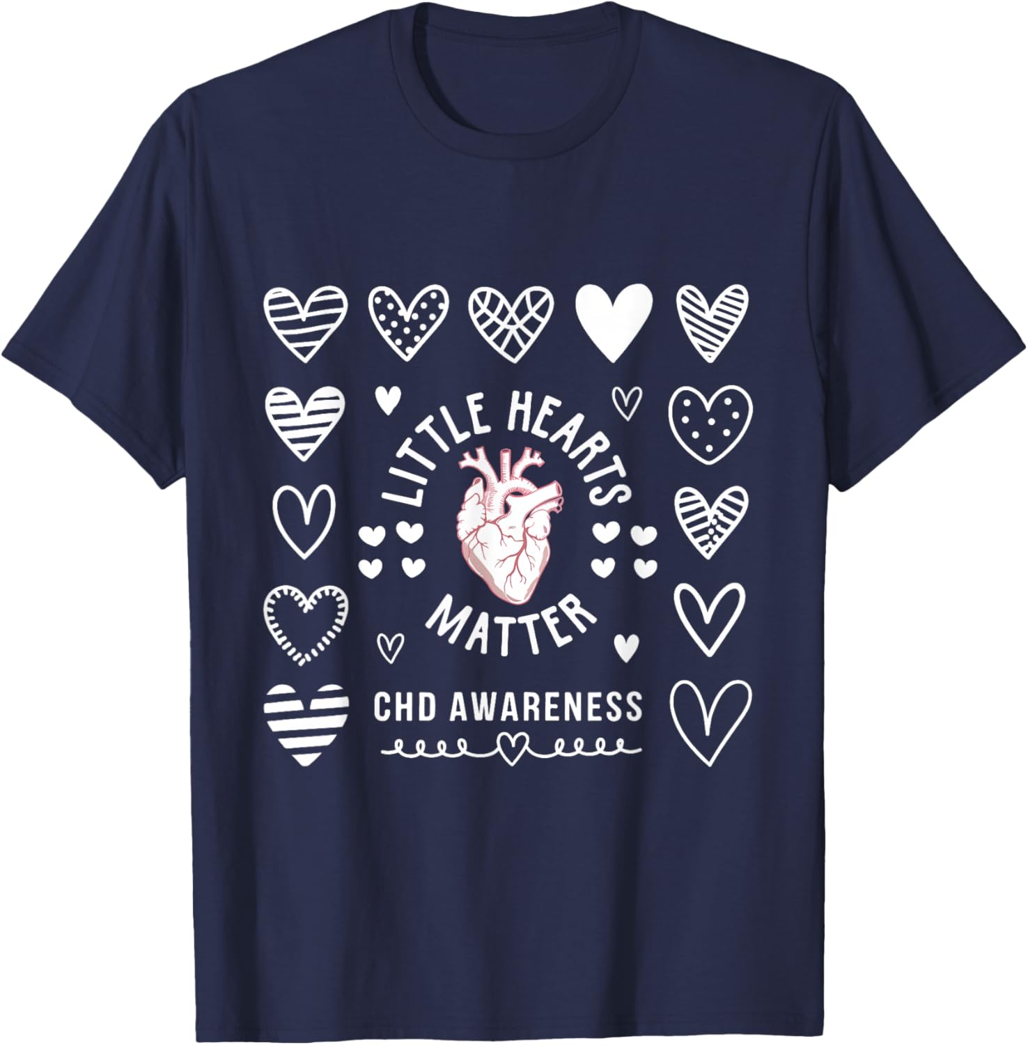 Heart Anatomy Valentine CHD Awareness T-Shirt for Heart Health Support - 2