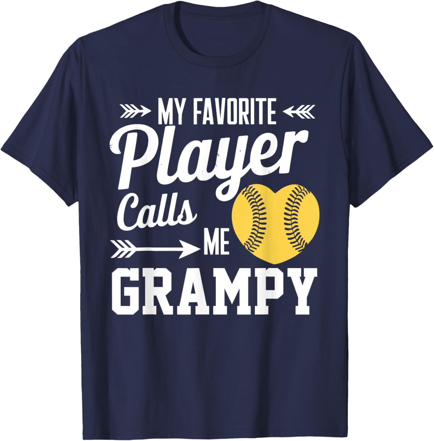 My Favorite Player Calls Me Grampy Softball T-Shirt for Proud Grandparents - 1