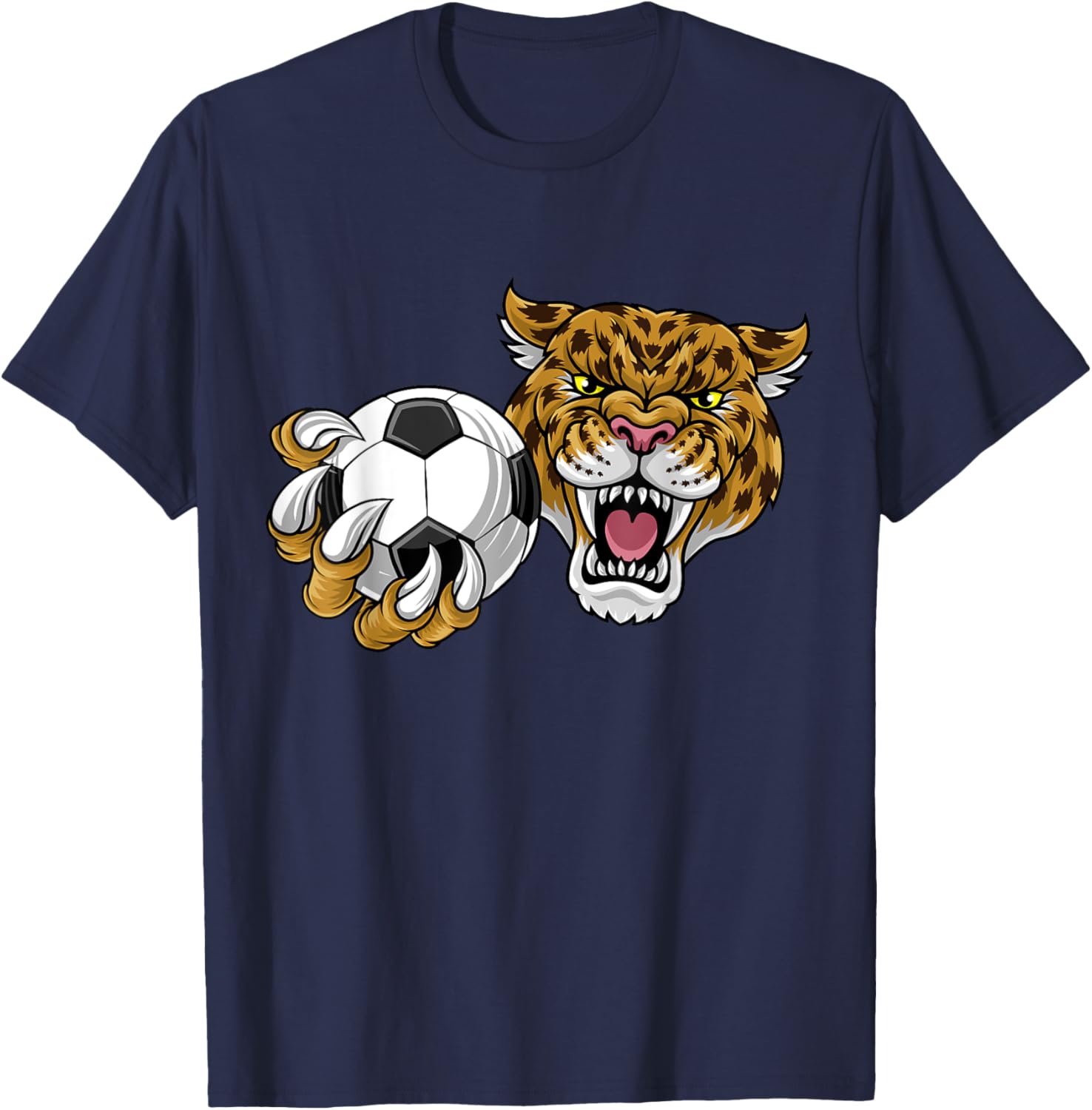 Jaguar Leopard Cheetah Soccer Ball Cartoon Character T-Shirt for Kids - 27