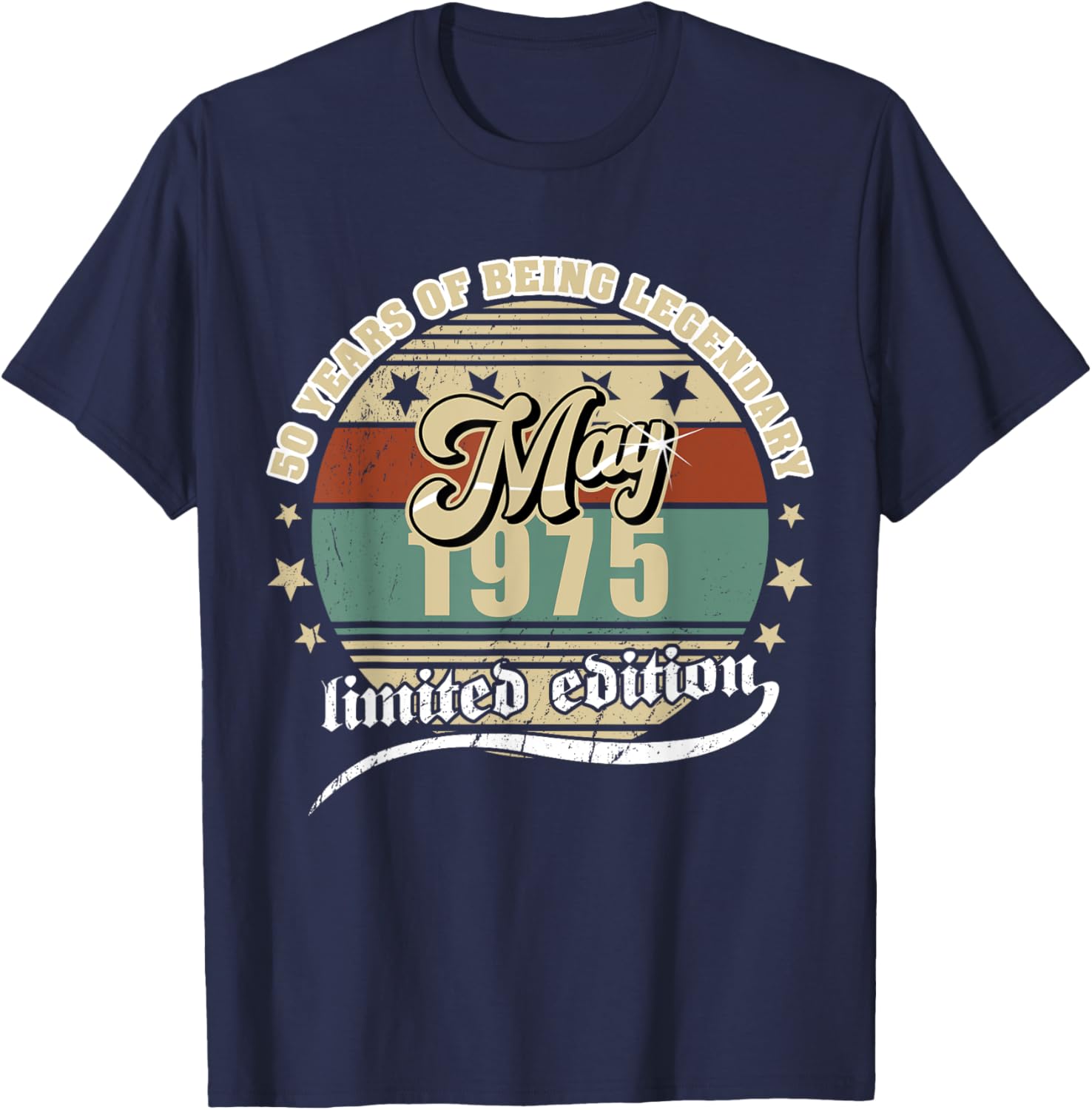 Vintage 50th Birthday May 1975 T-Shirt for Legendary Celebration - 11