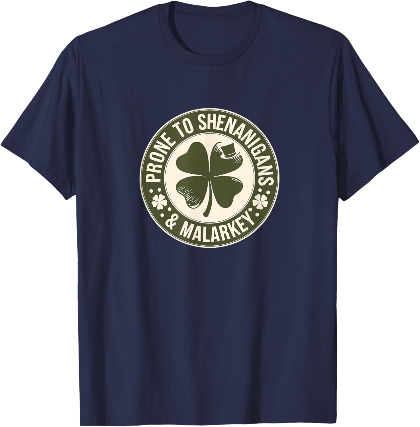 Prone to Shenanigans St Patrick's Day Clover T-Shirt for Fun Celebrations - 25