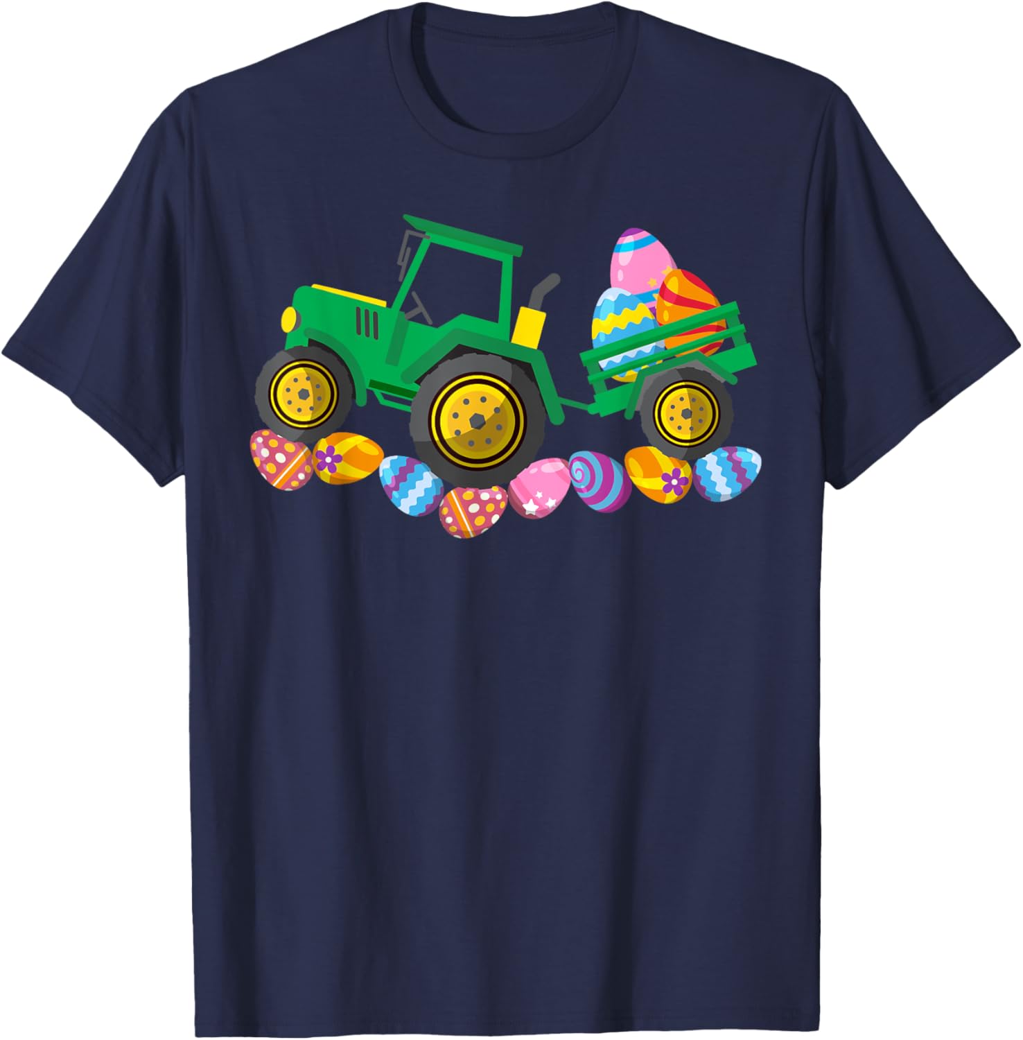 Easter Bunny Toddler T-Shirt for Boys and Girls with Farmer Tractor Eggs - 11