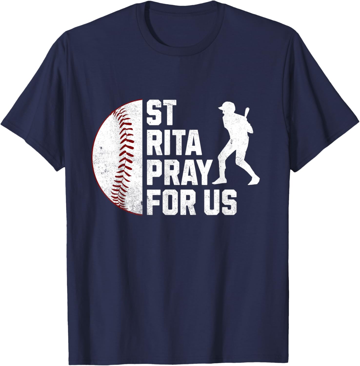 St Rita of Cascia Baseball Batter Patron Saint T-Shirt for Sports Lovers - 5