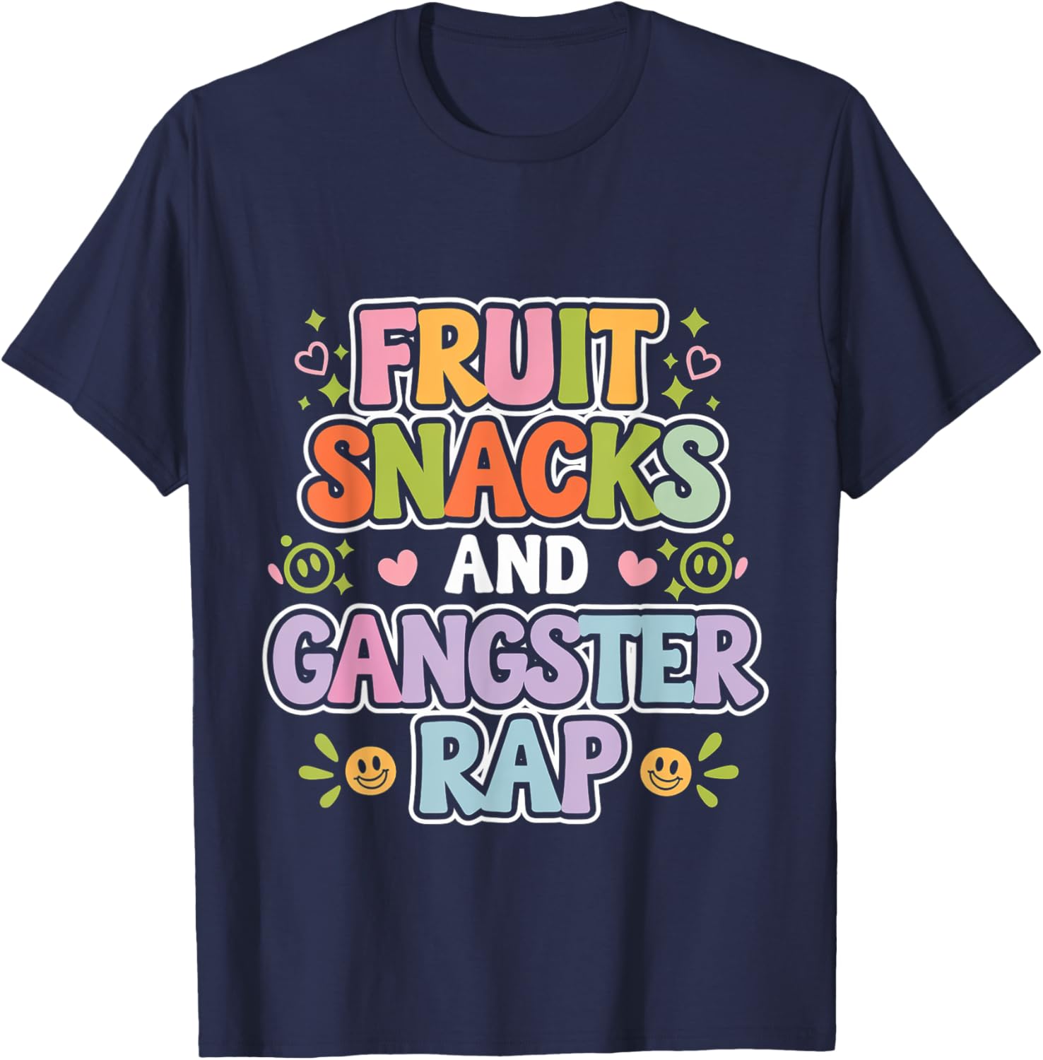 Fun Fruit Snacks and Gangster Rap Kid-Friendly Humor T-Shirt for Kids - 9