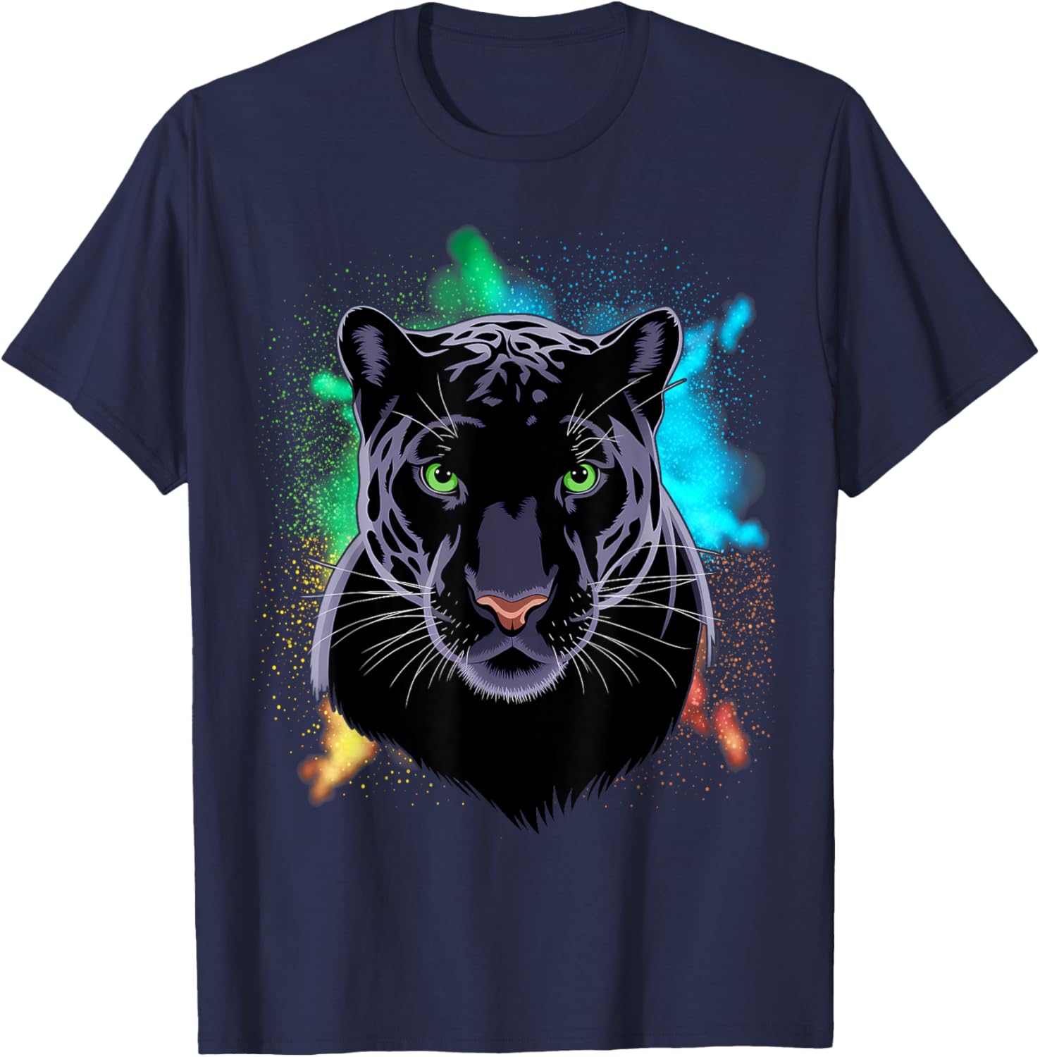 Beautiful Black Panther T-Shirt with Stunning Green Eyes for Animal Lovers - 4