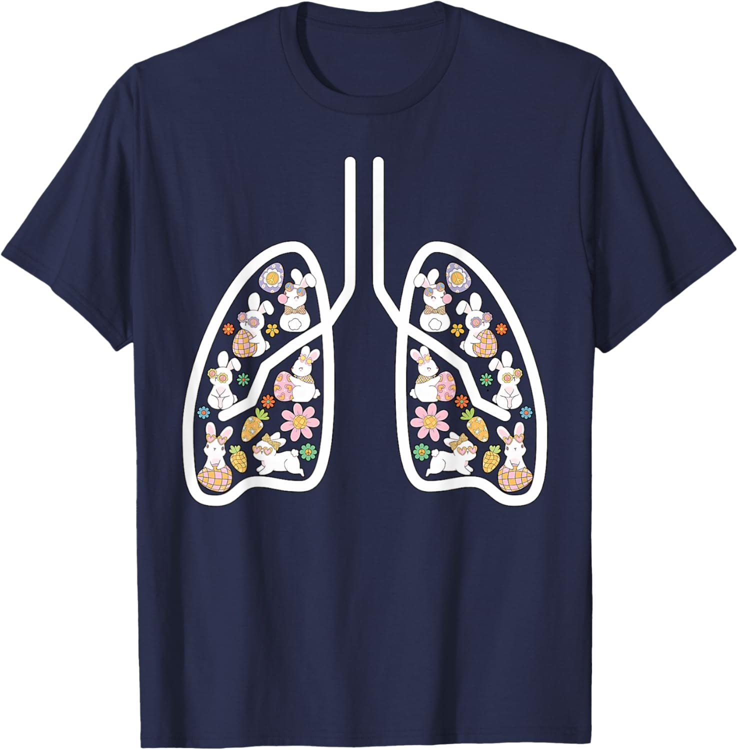Respiratory Therapist Easter Lungs Nurse T-Shirt for Pulmonologists - 11