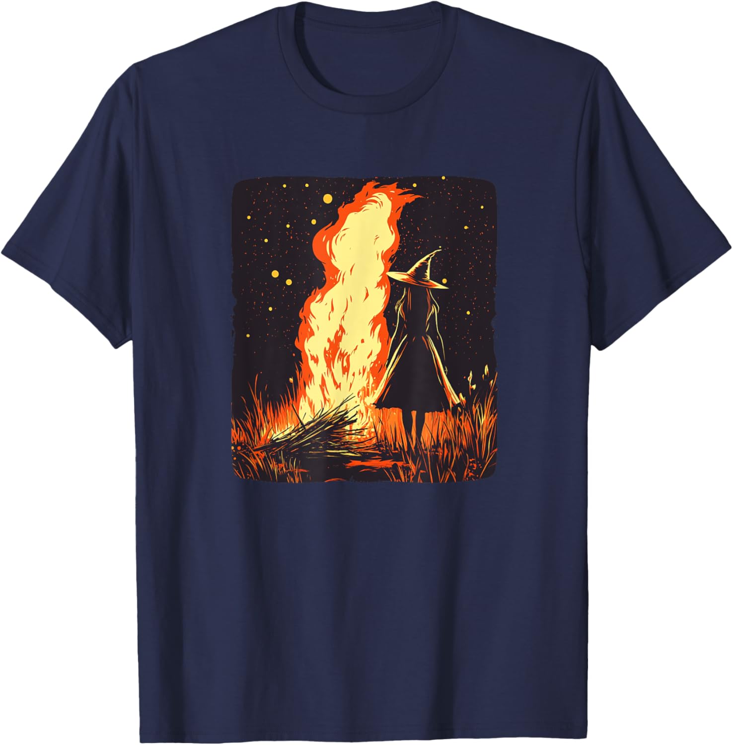 Spellbinding Witch and Bonfire Magic T-Shirt for Enchanting Nights - 12