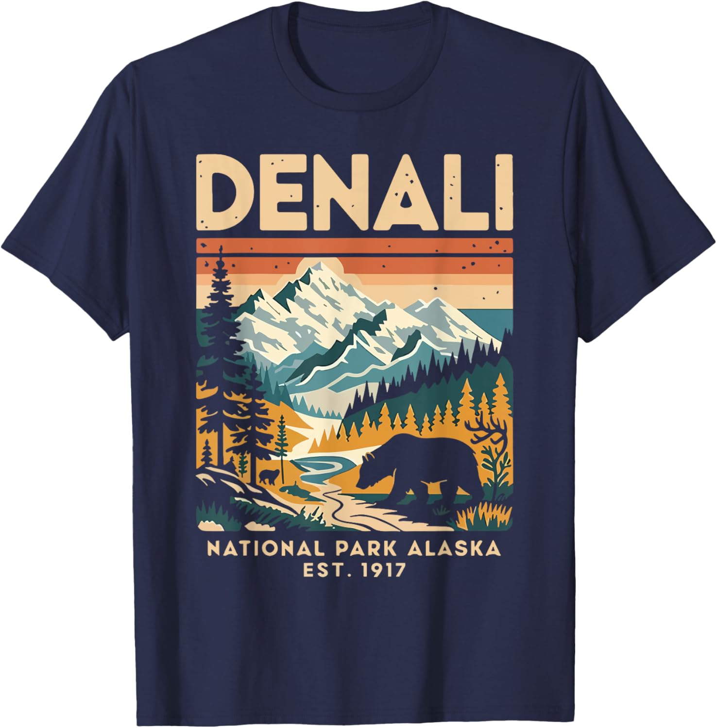Vintage Denali National Park T-Shirt for All Ages - Men's, Women's, Kids' Apparel - 6