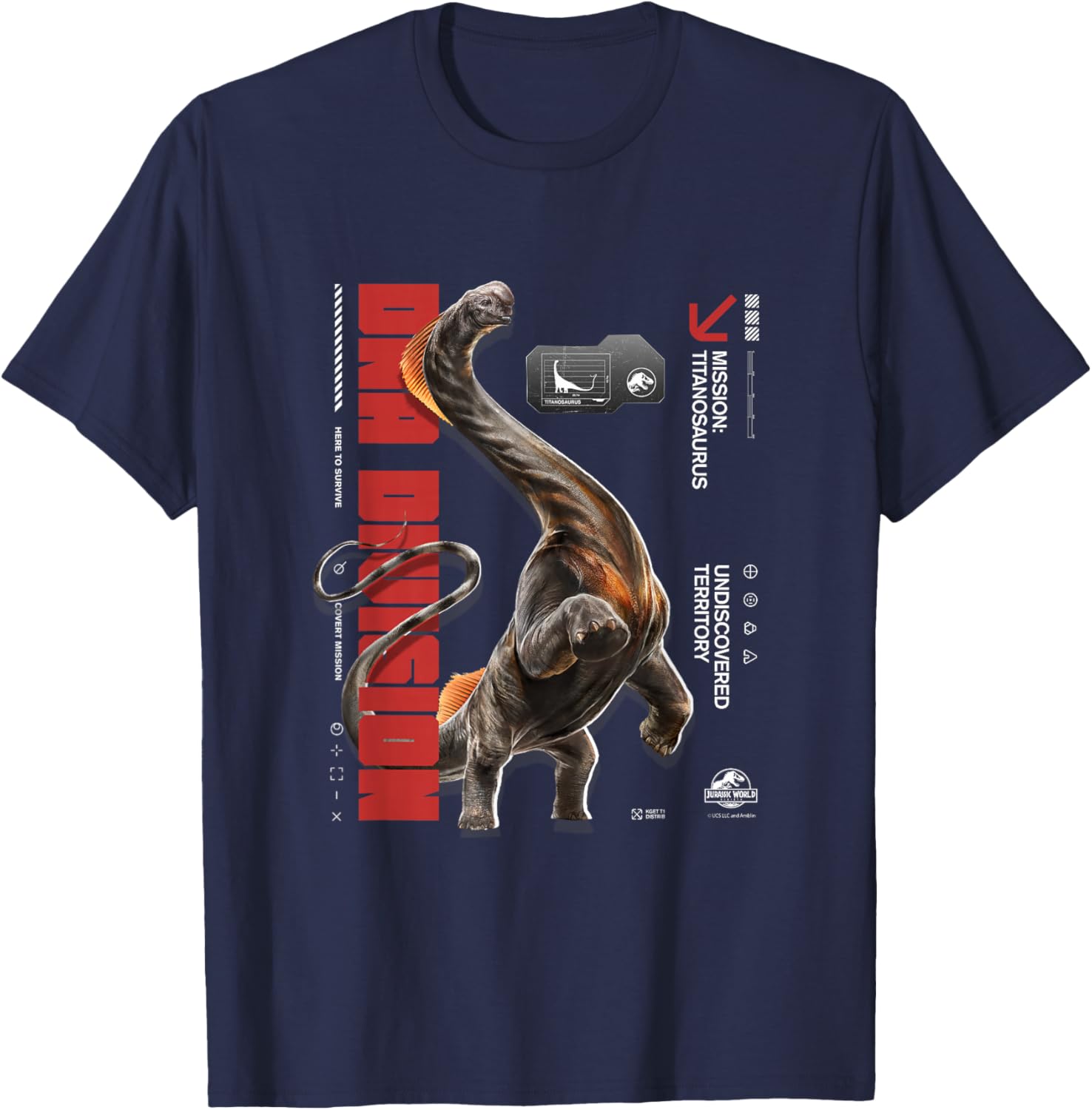 Jurassic World Rebirth Titanosaurus DNA Division T-Shirt for Dino Fans - 20