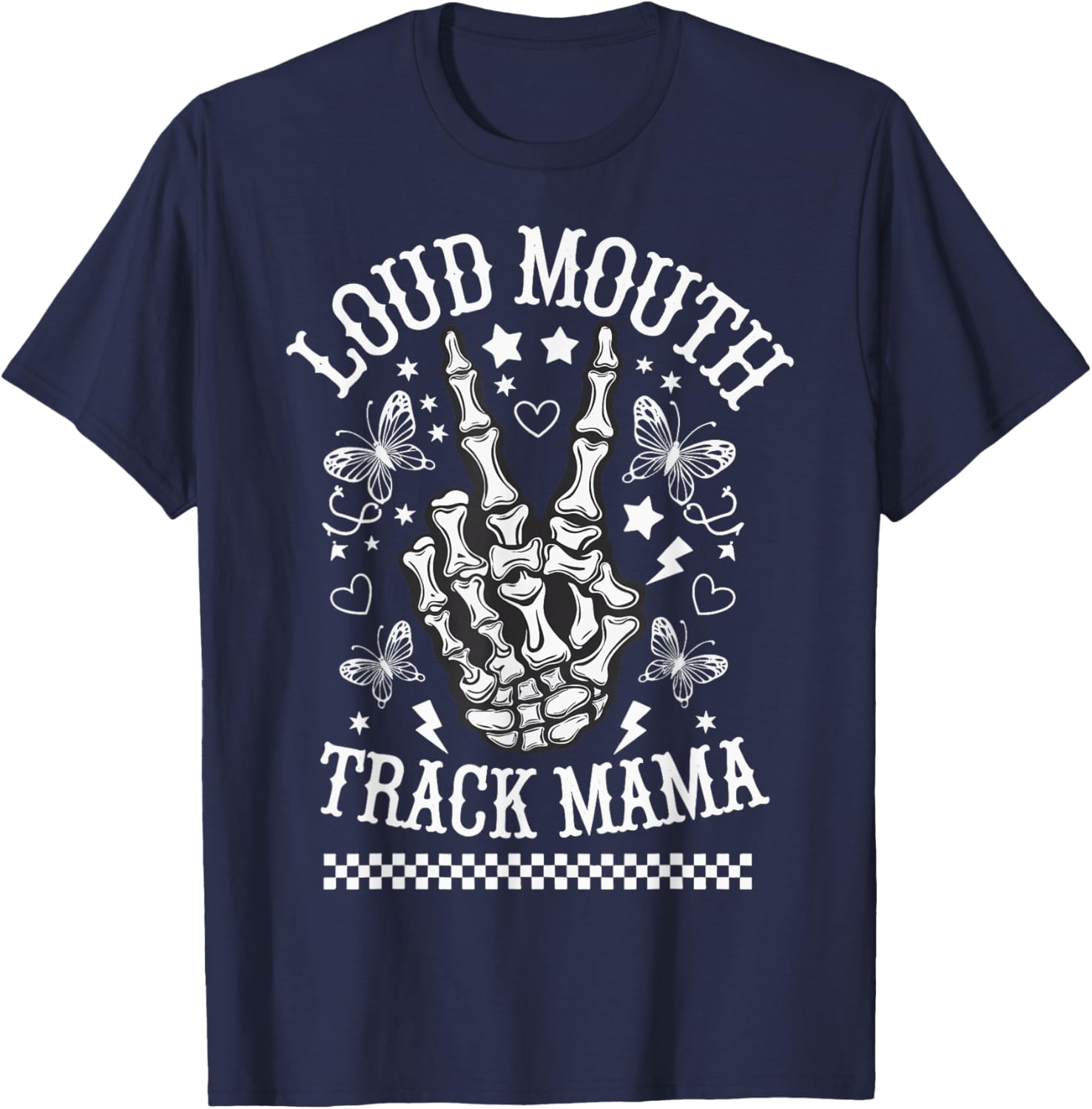 Fun Loud Mouth Track Mama T-Shirt for Stylish Moms on the Go - 3