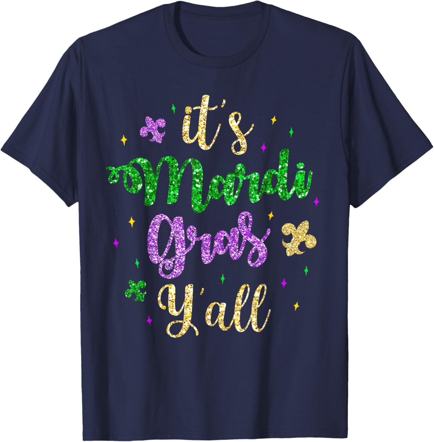 Mardi Gras Y'all Masks T-Shirt for Women and Kids - Fun Party Costume - 12