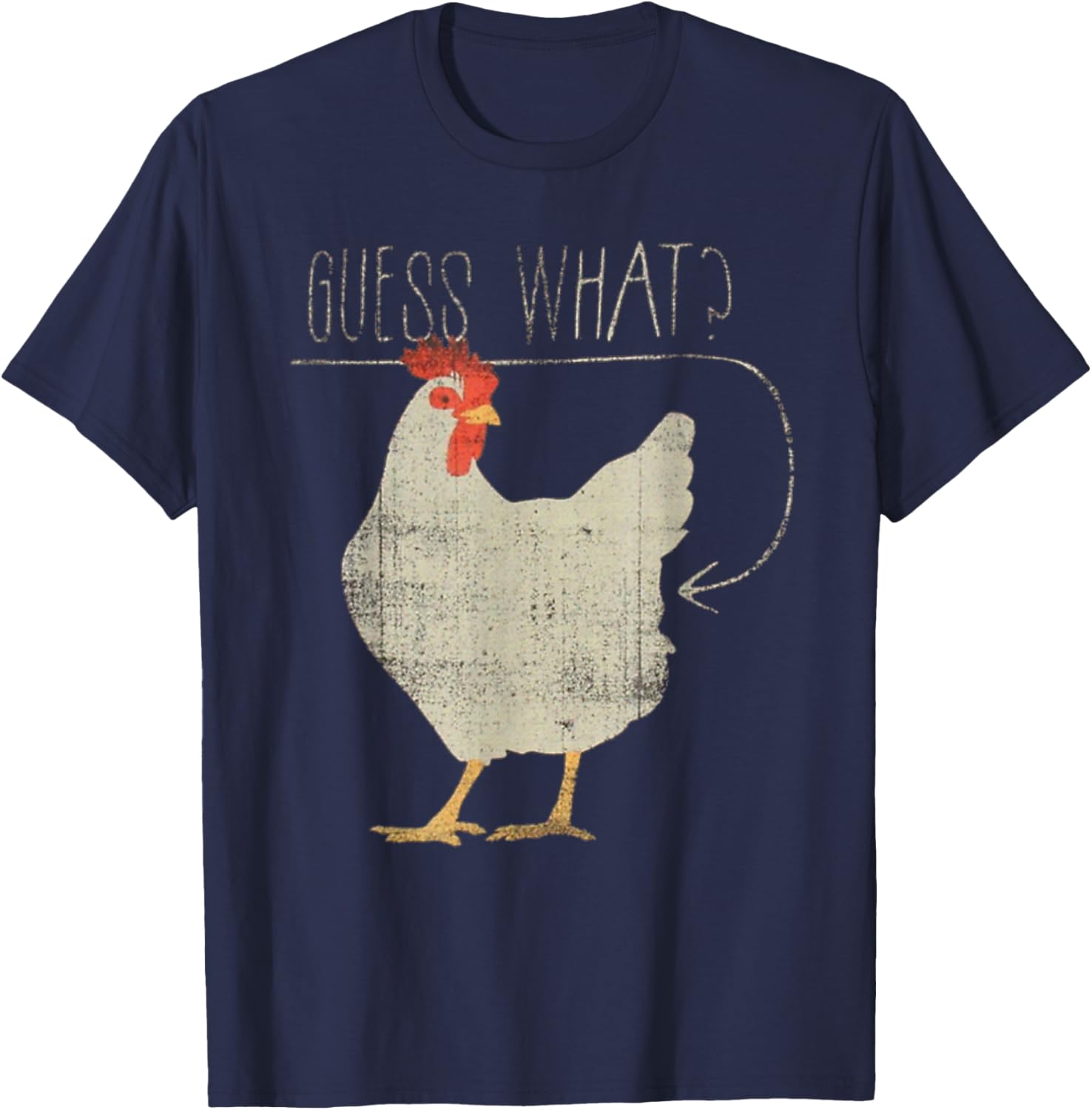 Funny Chicken Meme T-Shirt Guess What Chicken Butt Humor Apparel - 2