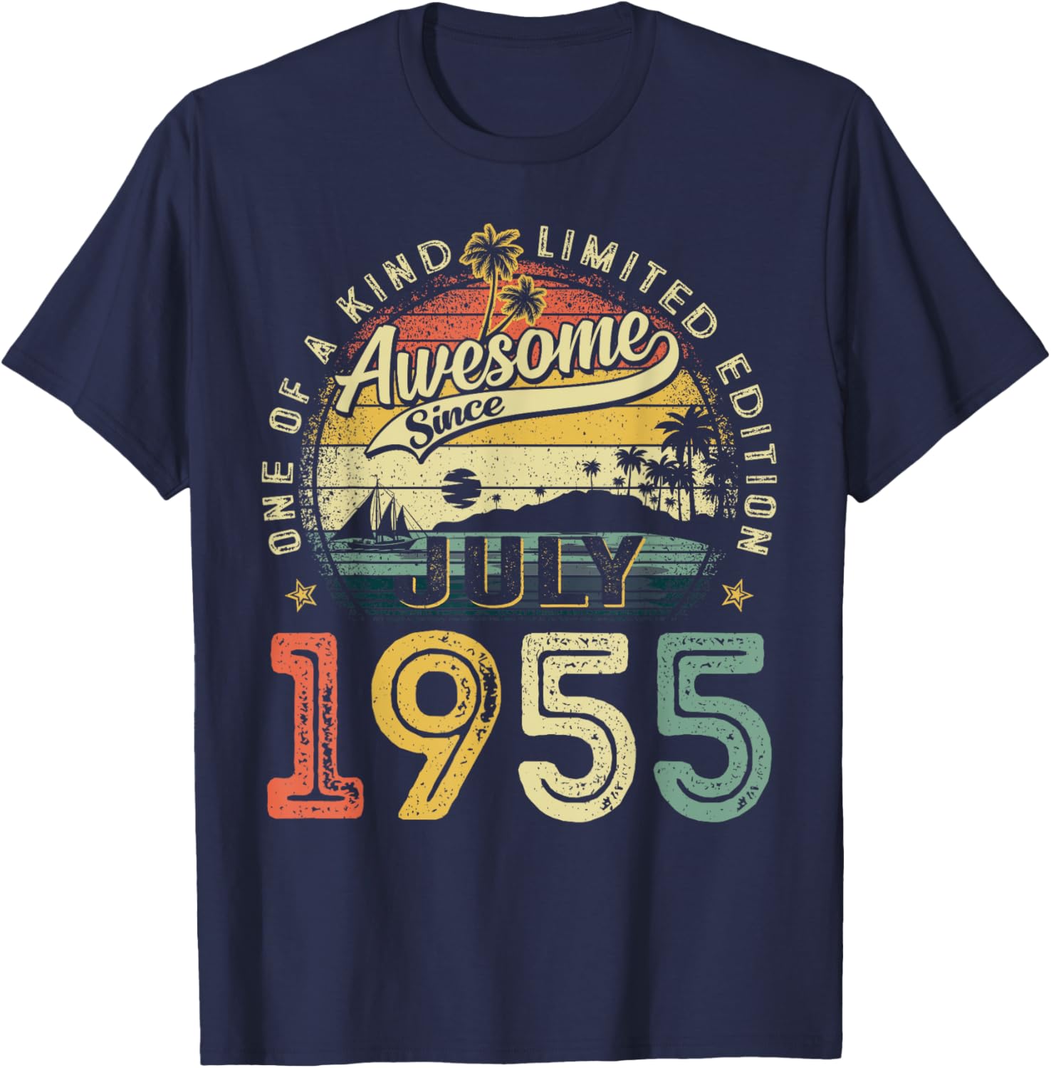 Vintage 70th Birthday T-Shirt for Men Born in July 1955 - Perfect Gift! - 8