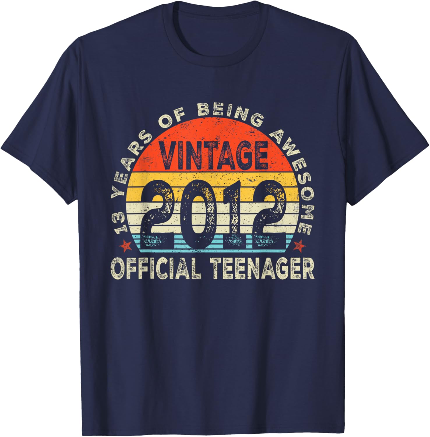 Vintage 2012 13th Birthday T-Shirt for Teens - Fun Gift Idea - 15