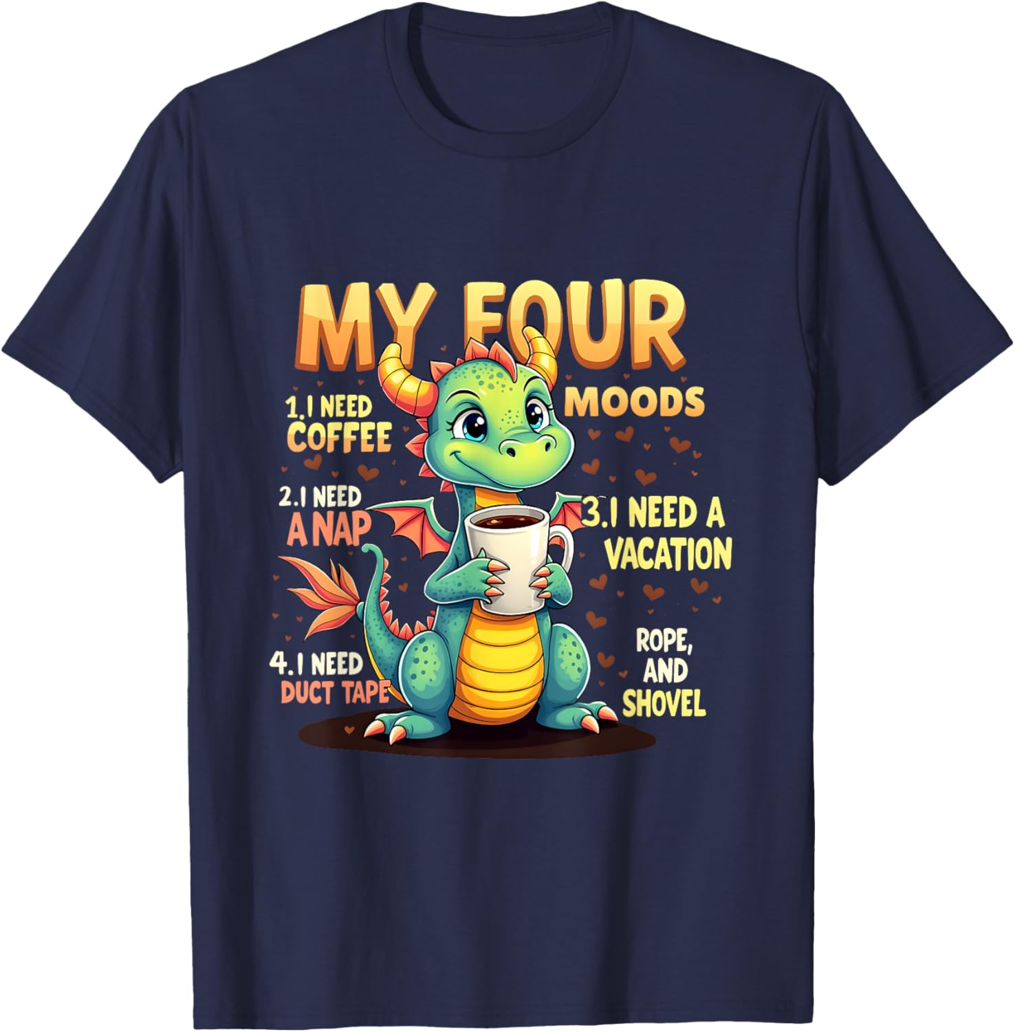 I Need A Nap Dragon Coffee Lover T-Shirt for Coffee Enthusiasts - 1