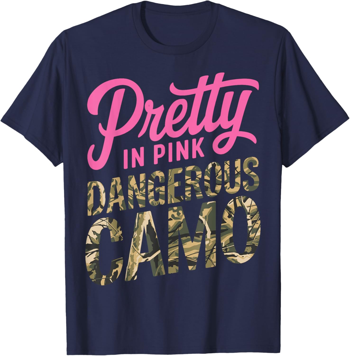 Pretty Pink Camo Hunting T-Shirt Perfect for Outdoor Lovers and Hobbyists - 1