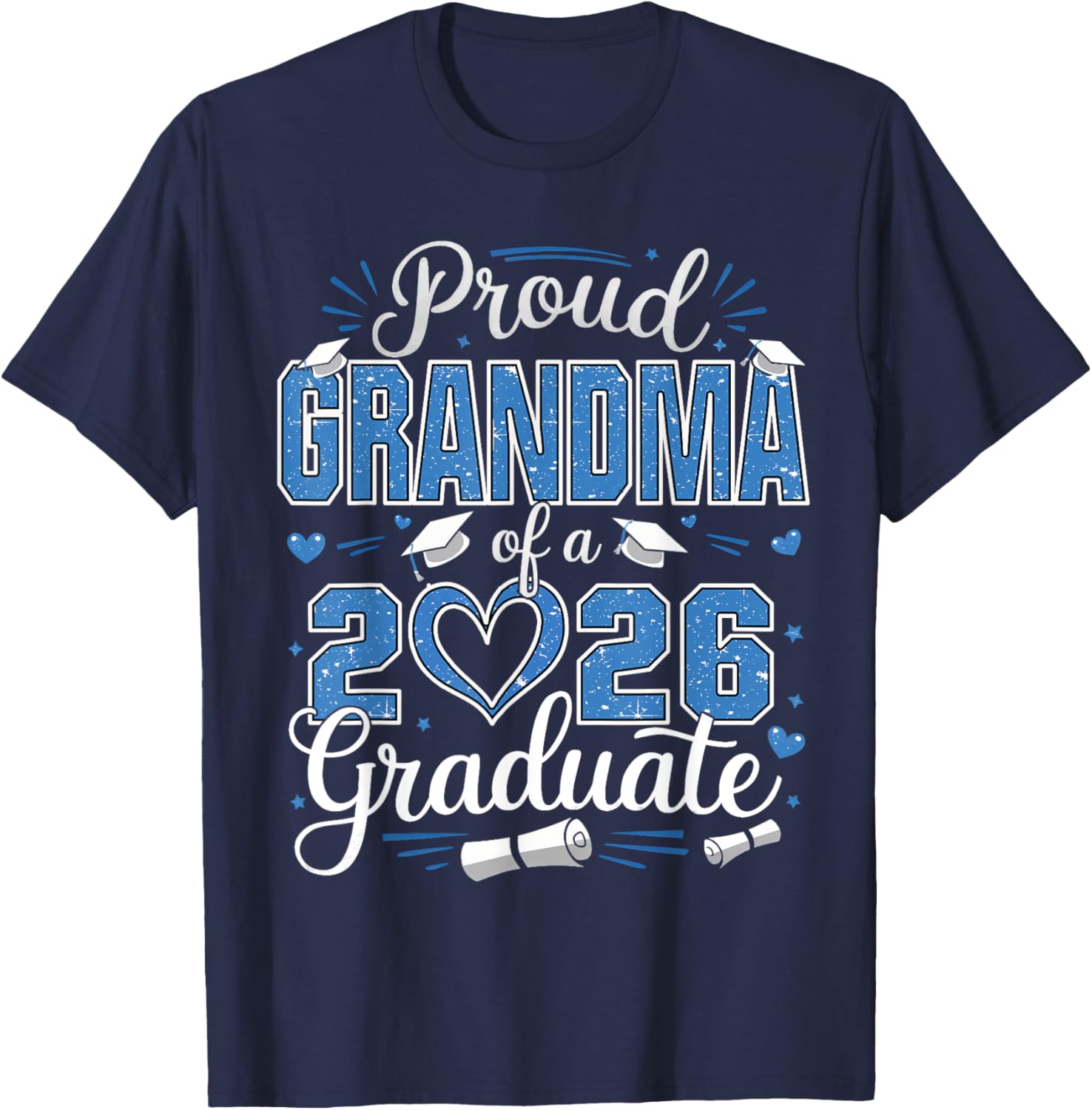 Proud Grandma Class of 2026 Graduate Senior T-Shirt for Grandma - 14