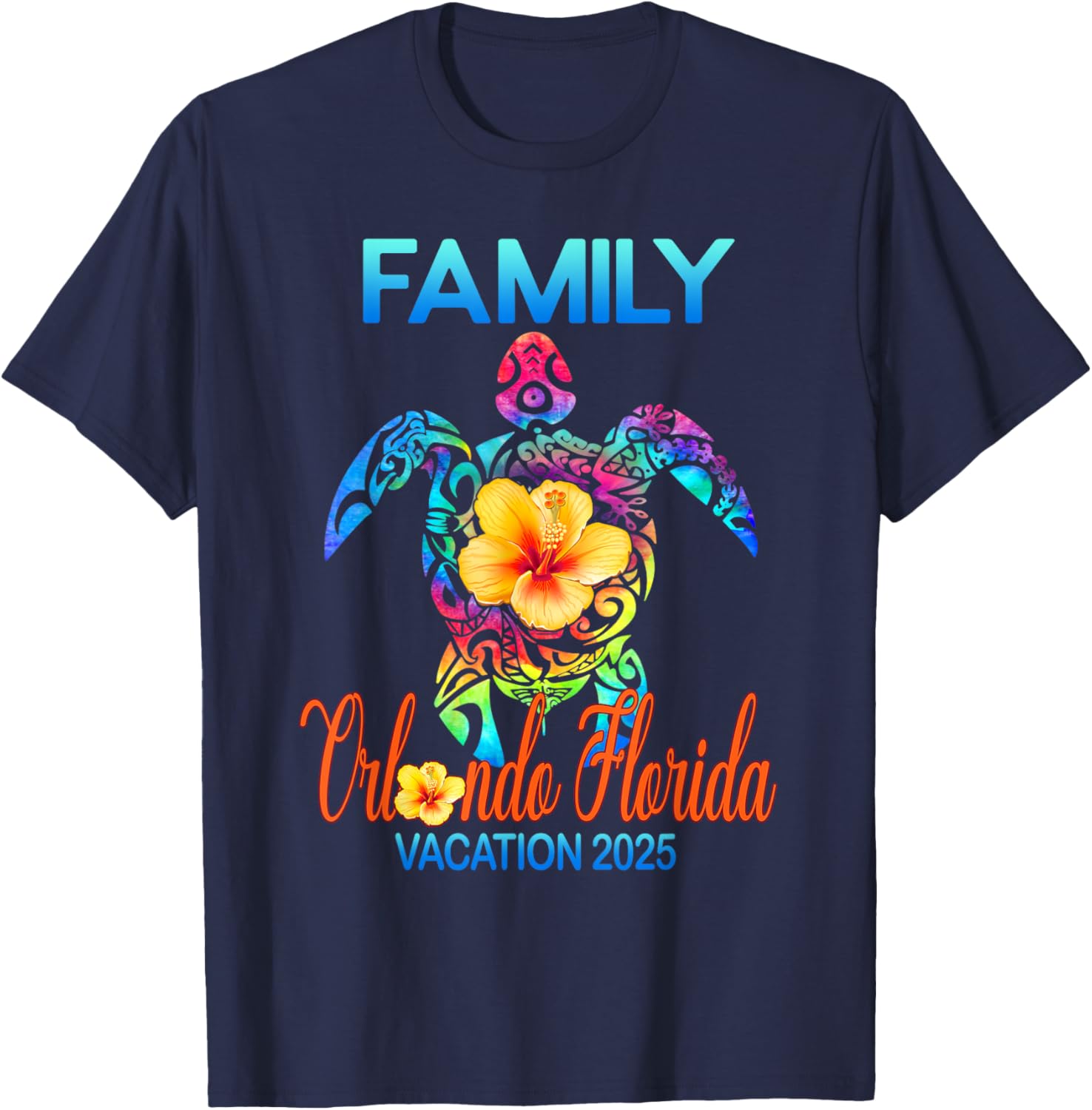 Family Orlando Florida Vacay 2025 Tie Dye T-Shirt for Fun Adventures - 7