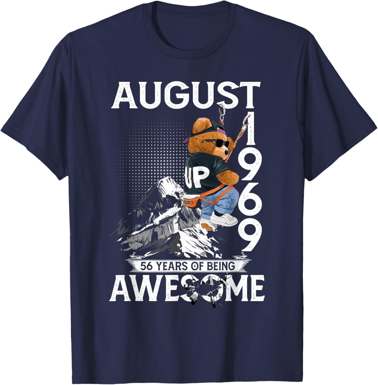 56th Birthday Bear Legends August 1969 T-Shirt for Men Gifts - 29