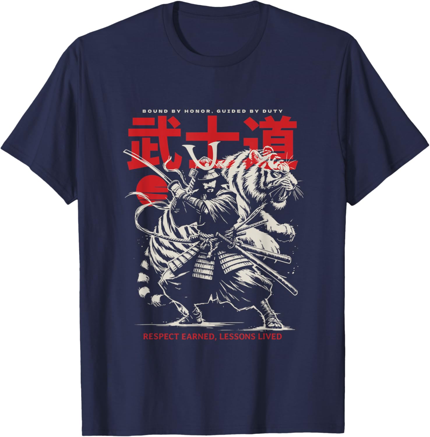 Samurai Tiger Bushido Oni Ronin Warrior T-Shirt for Unique Style - 1