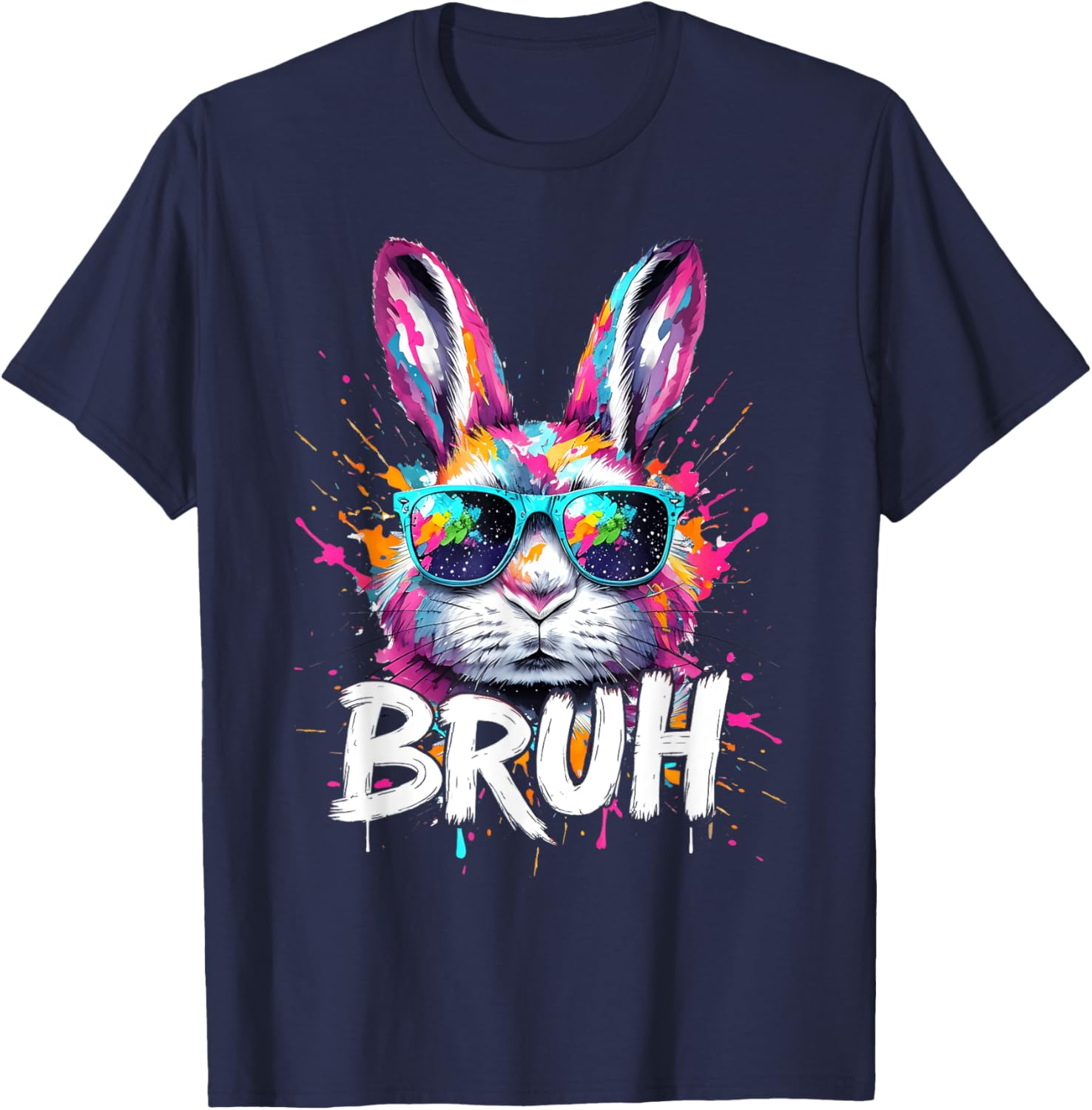 Funny Colorful Easter Bunny Eggs T-Shirt for Boys and Kids - 9
