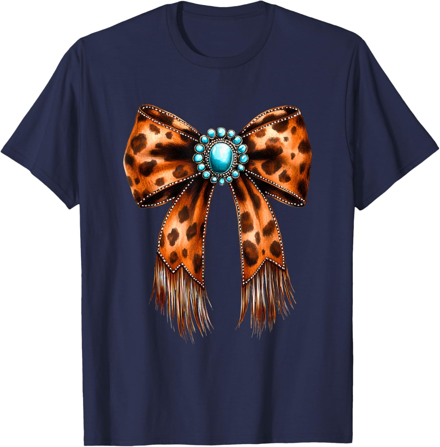 Coquette Cowgirl Leather Bow Western T-Shirt for Girls and Women - 5