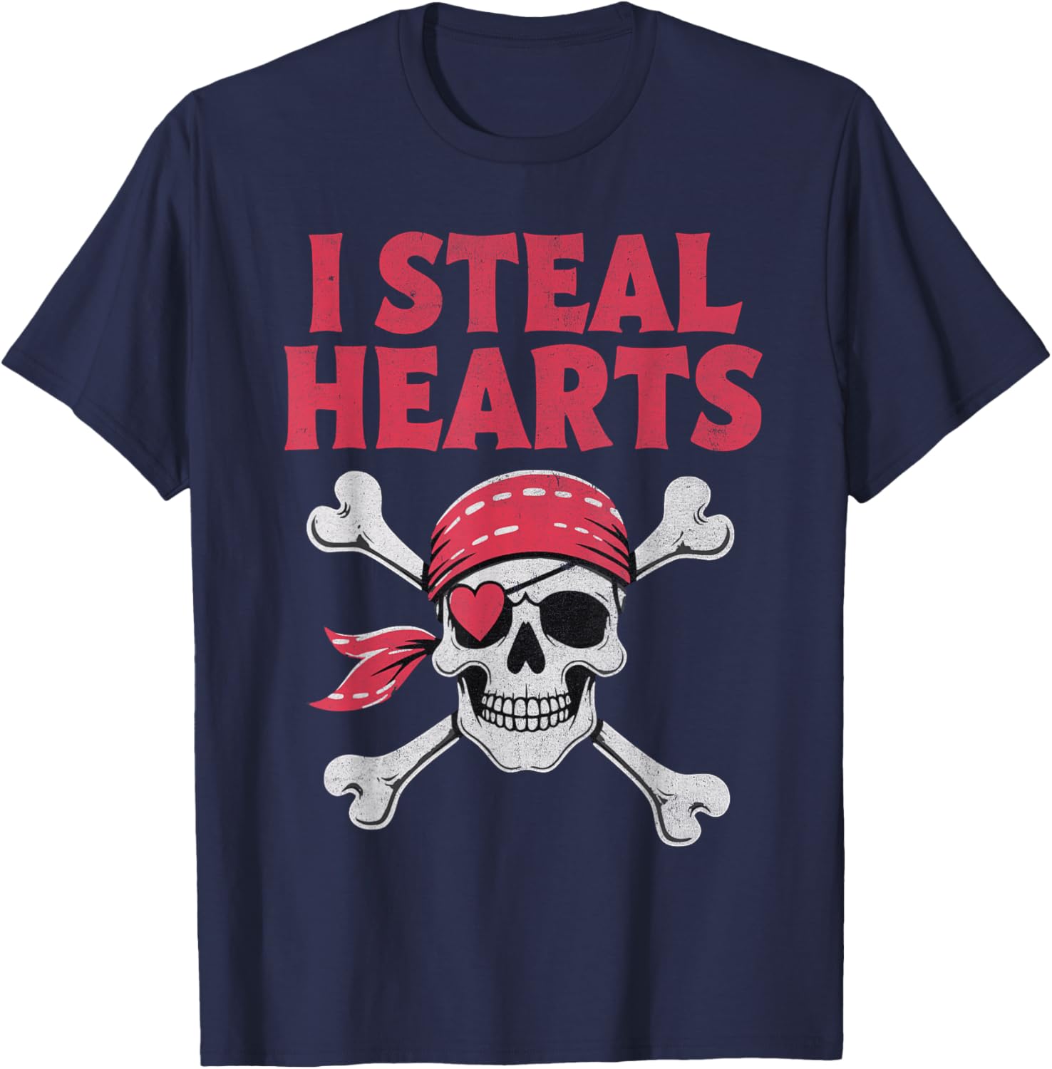 I Steal Hearts Pirate Skull T-Shirt for Kids - Perfect Valentine's Gift - 2
