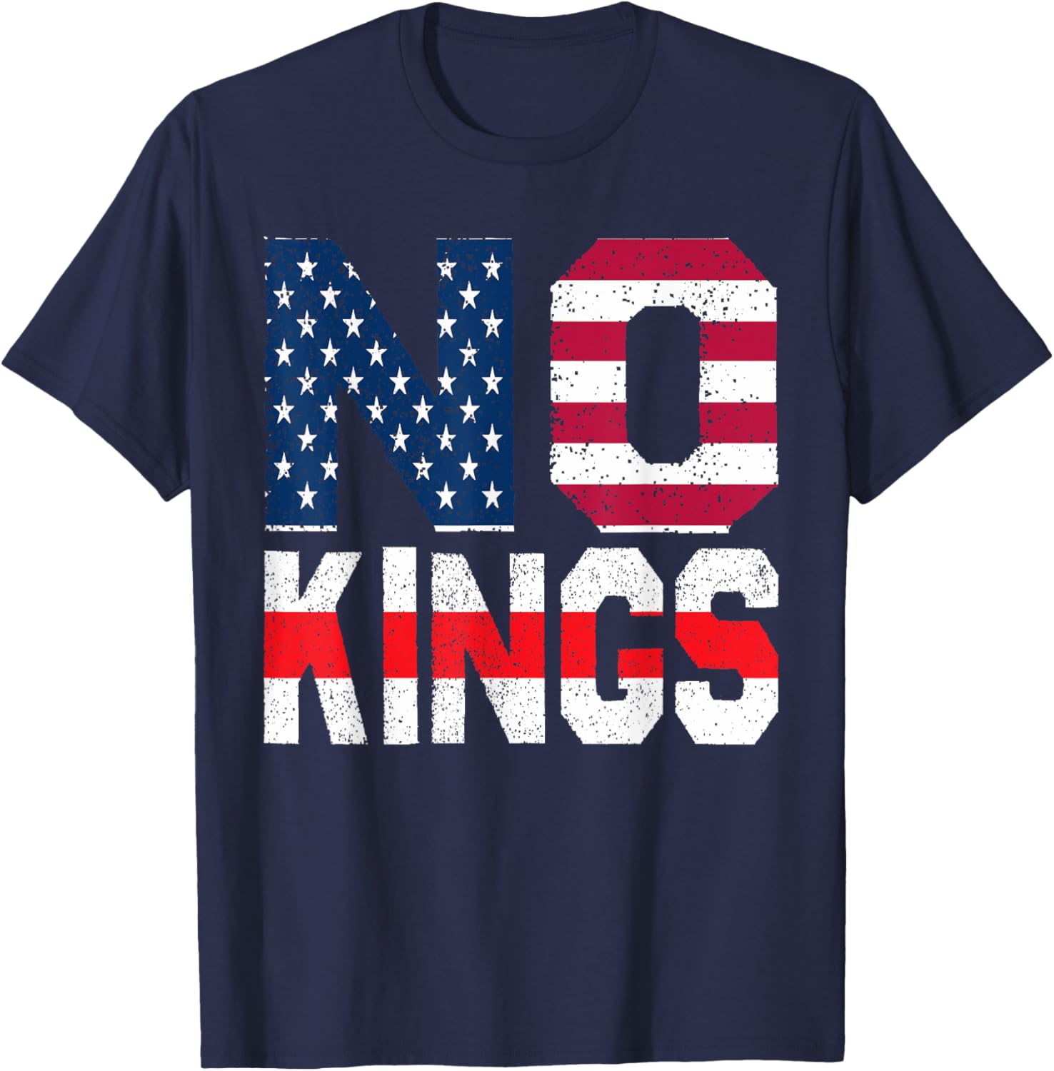 No Kings Flag Proud T-Shirt for Freedom Lovers - Comfortable Cotton Tee - 7