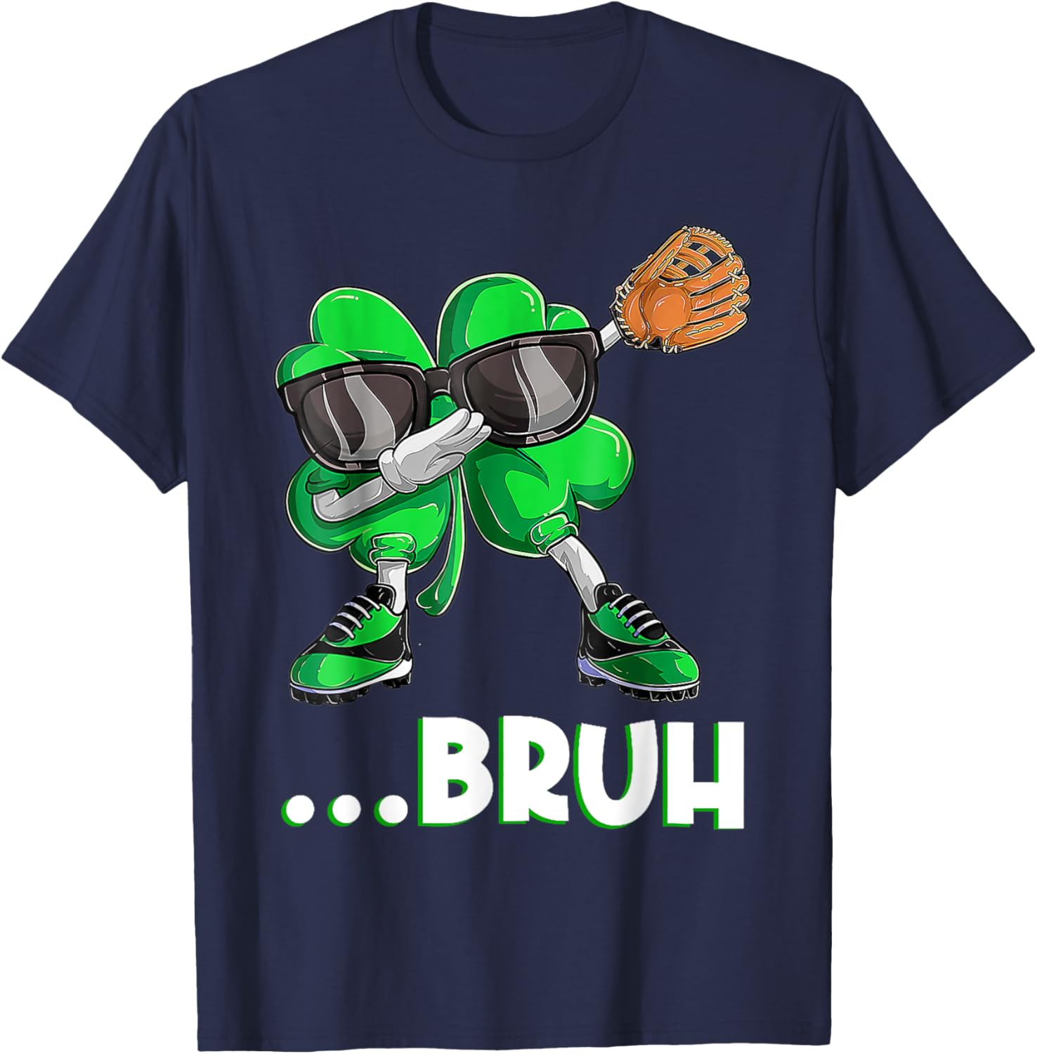 Bruh Dabbing Shamrock T-Shirt for St Patrick's Day - Fun Men's Apparel - 15