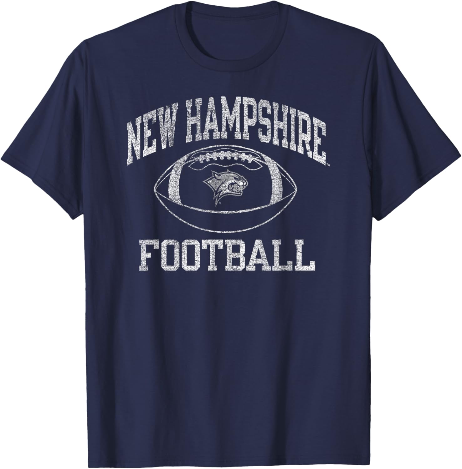 New Hampshire Wildcats Football Navy T-Shirt for Sports Fans - 1