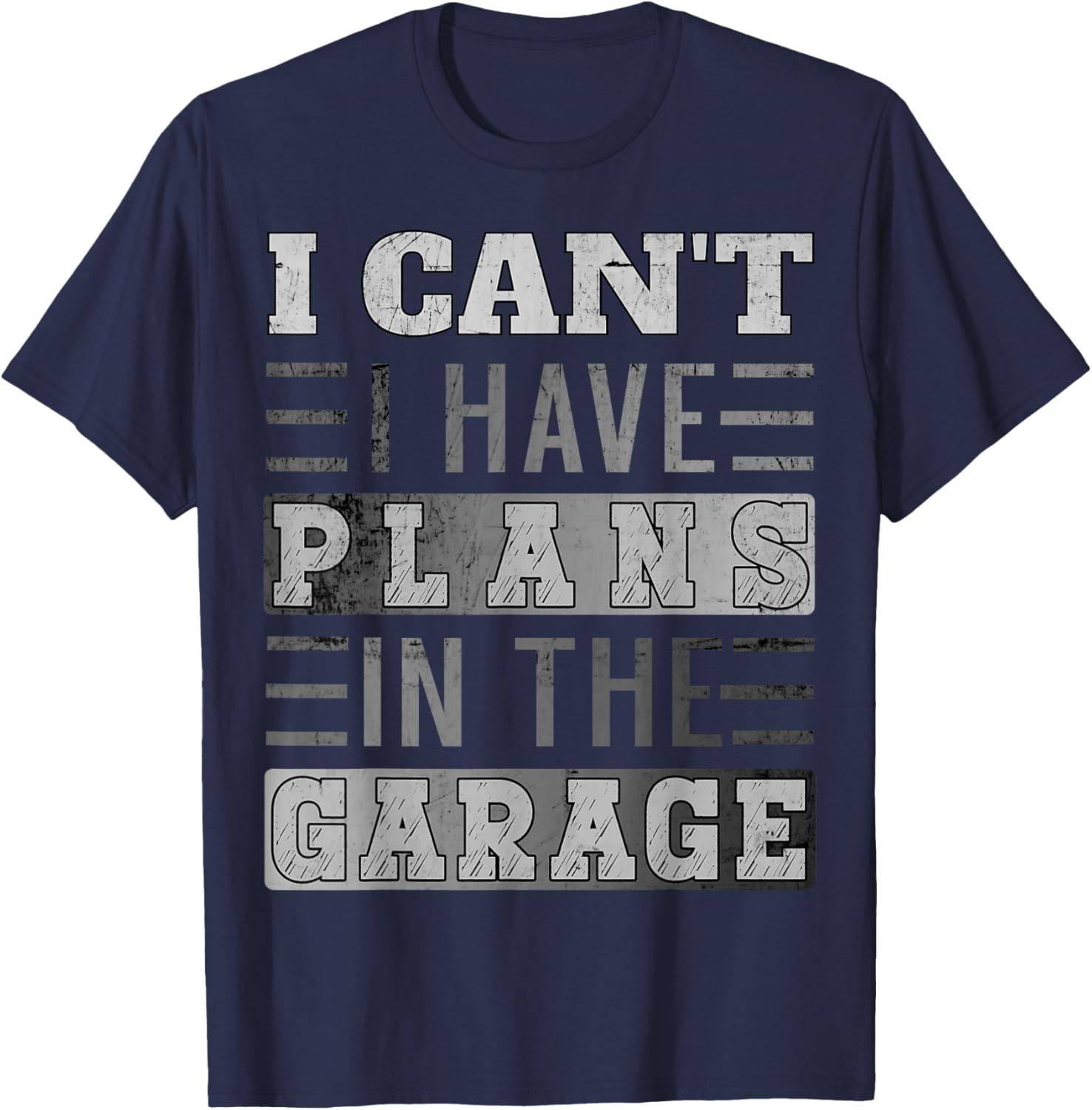 Funny Retro Car Mechanic T-Shirt I Can't I Have Plans In The Garage - 5