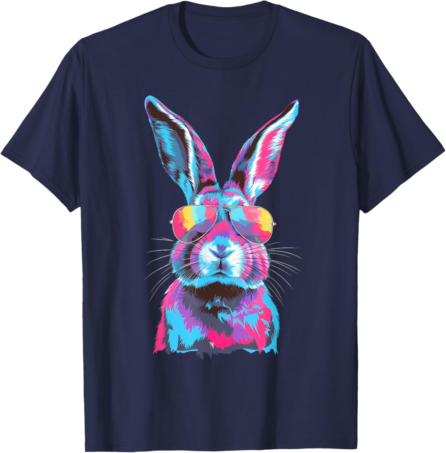 Bunny Face Sunglasses T-Shirt for Easter Fun - Men, Women, Kids - 4
