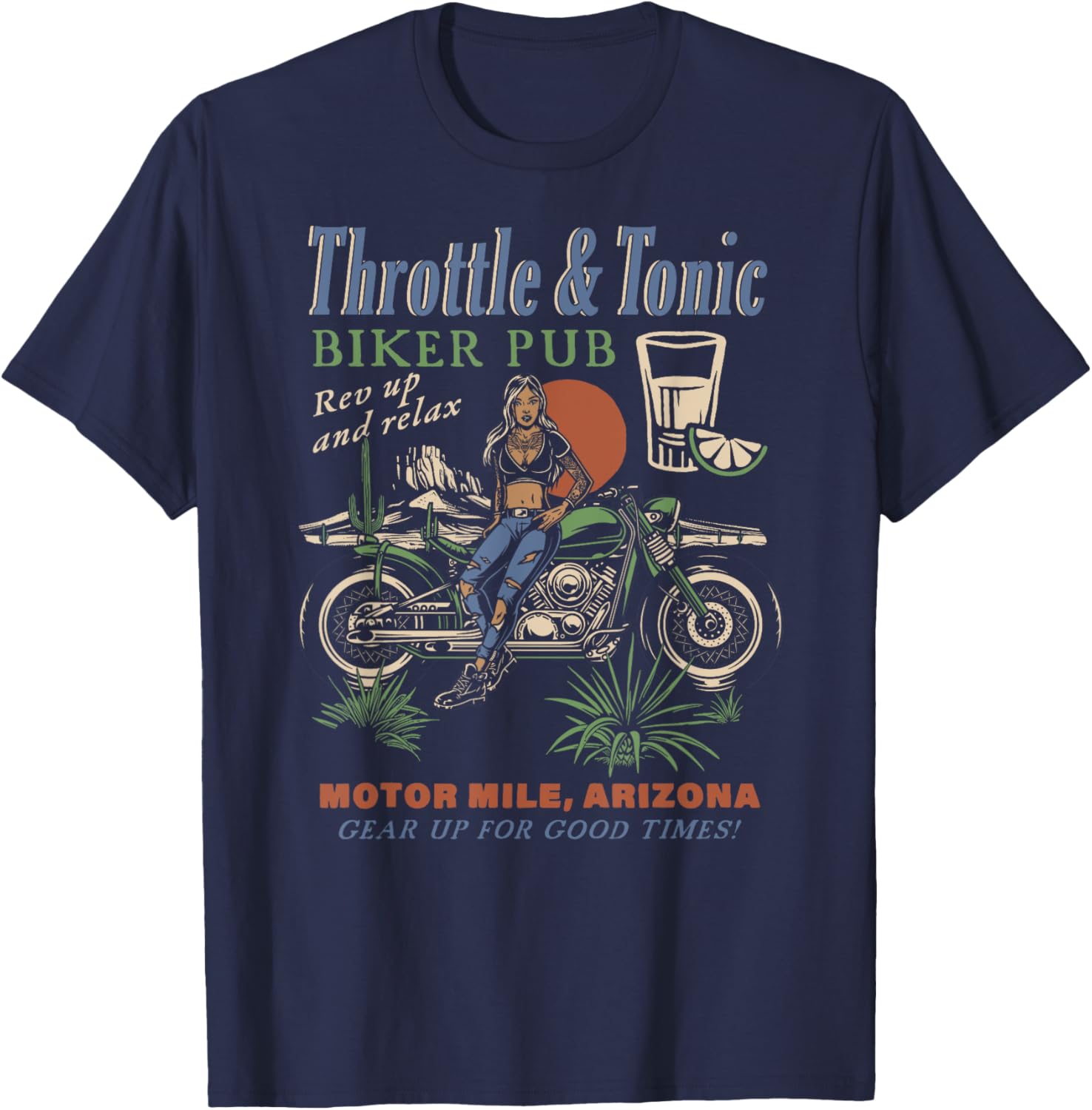 Ripple Junction Throttle and Tonic Biker Bar T-Shirt for Motor Enthusiasts - 3