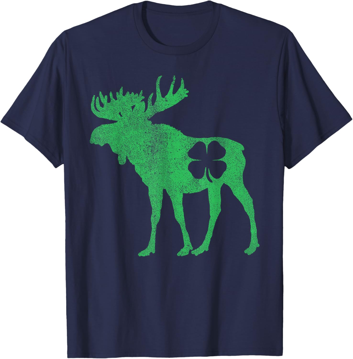 Funny Moose Shamrock St Patricks Day T-Shirt for Irish Celebration - 14