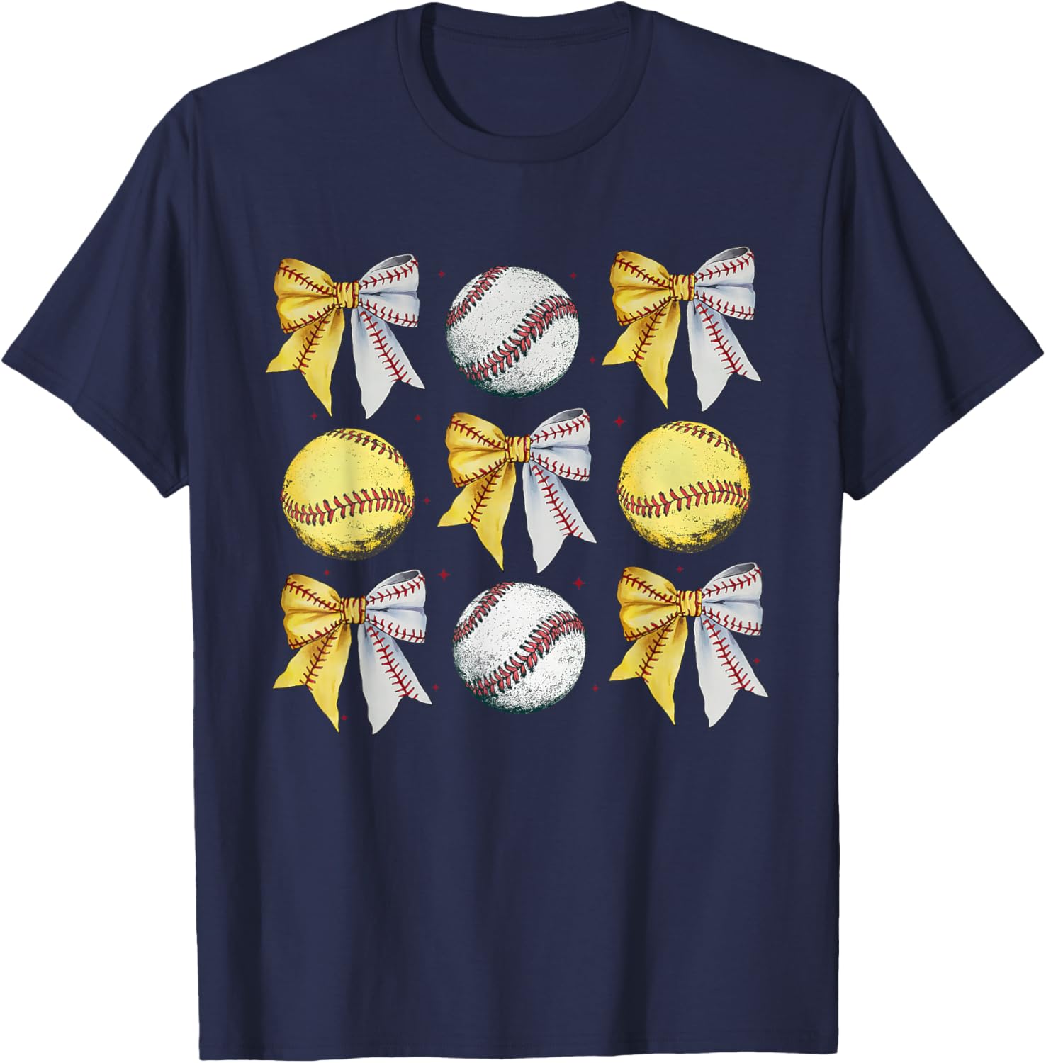 Coquette Bow Baseball Softball Game Day Mom T-Shirt for Women - 17