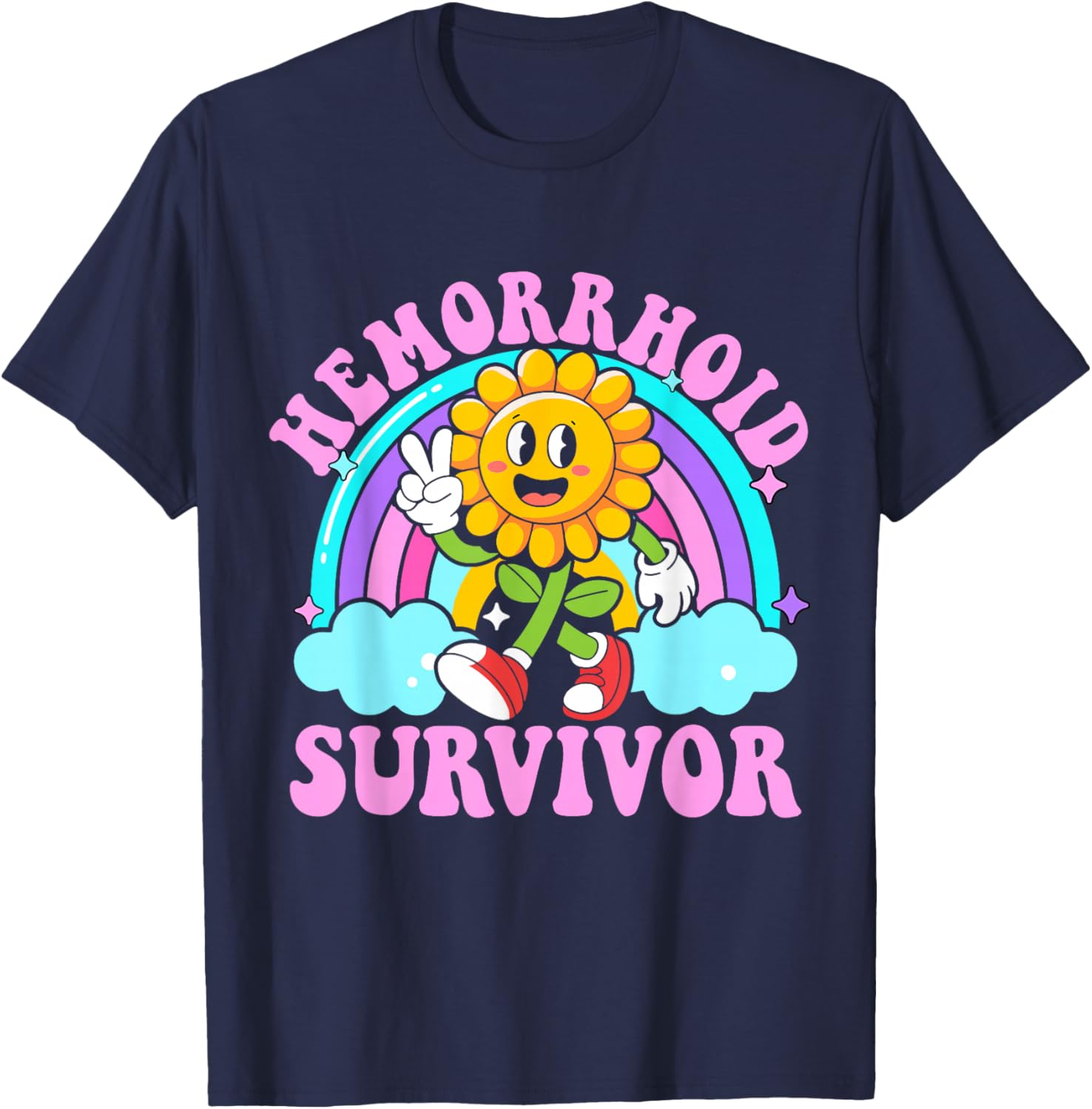 Funny Hemorrhoid Survivor Y2K Meme T-Shirt - Sarcastic Humor Apparel - 11