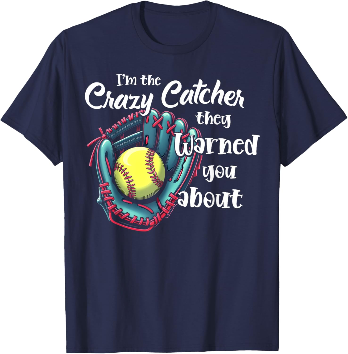 Funny Softball Glove T-Shirt for Girls Game Day Sports Apparel - 5