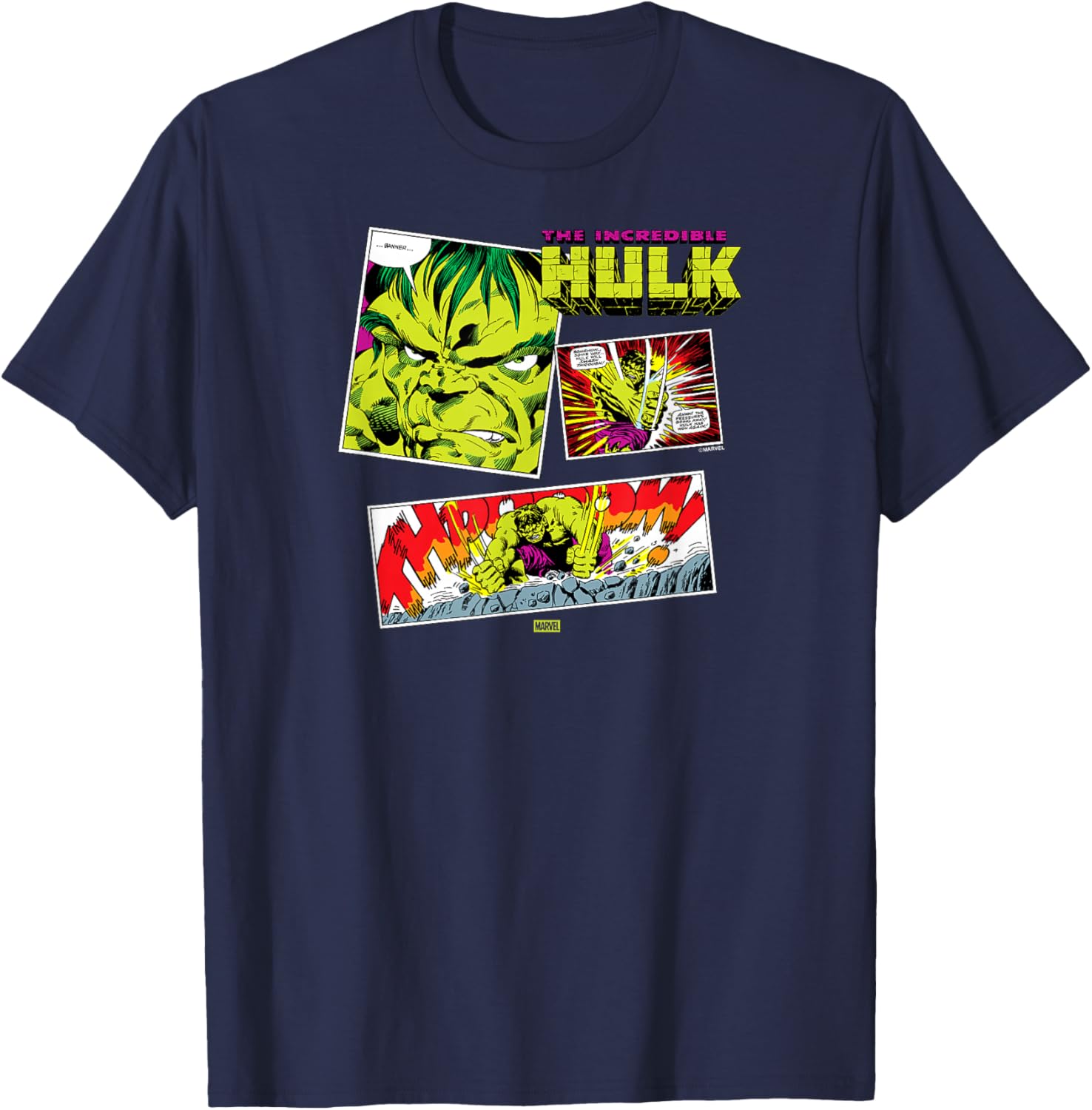 Marvel Hulk Comic Book Panel T-Shirt for Fans of Superhero Apparel - 8