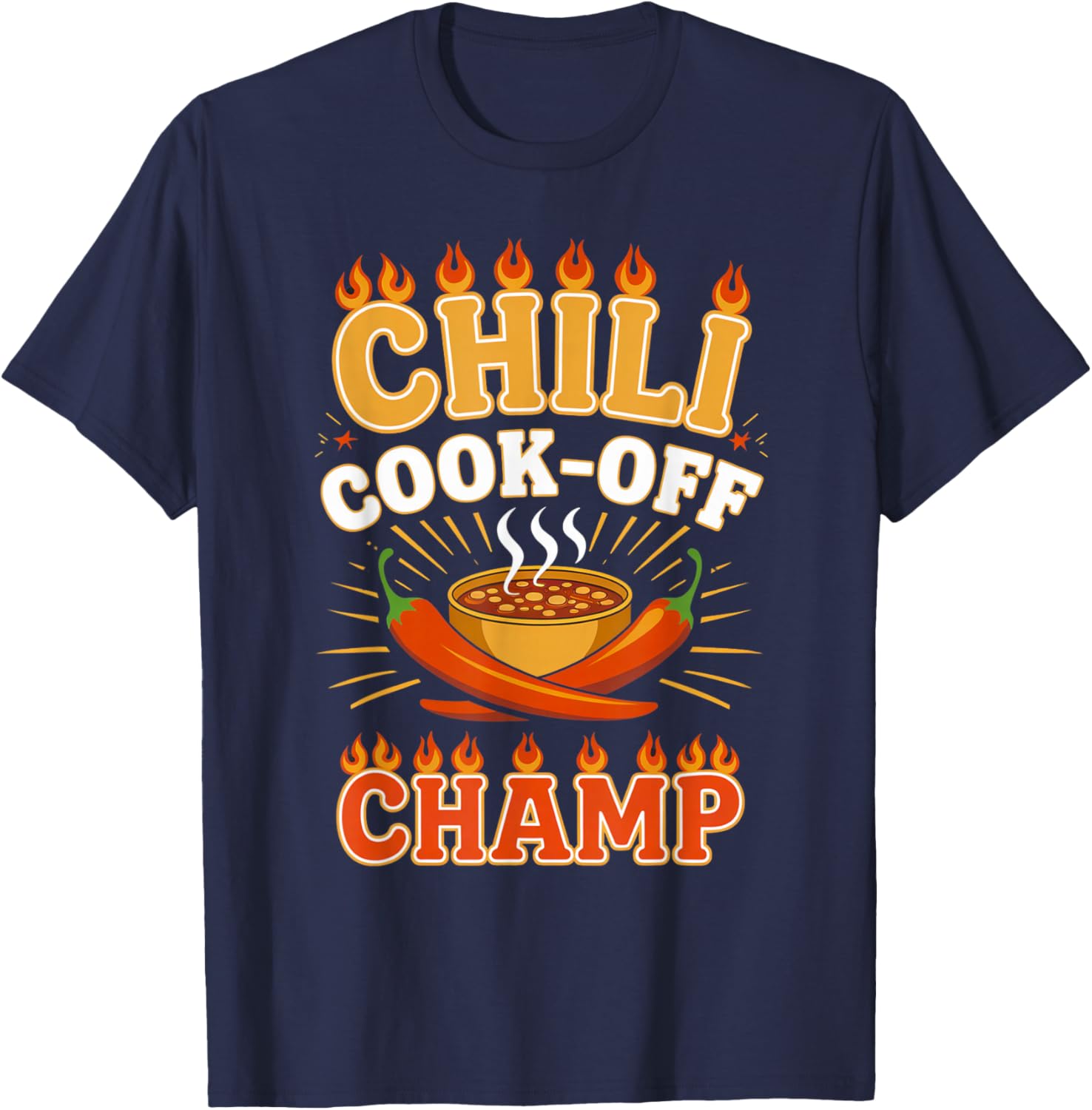 Chili Cook-Off Champion T-Shirt for Spicy Food Contest Lovers - 4