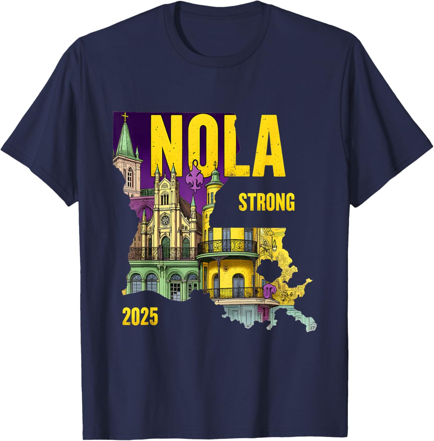 New Orleans Traveling Lovers Costume T-Shirt We Stand NOLA Strong - 2