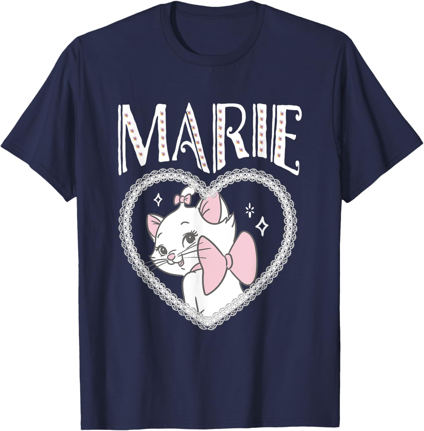 Disney Aristocats Marie Heart Frame Valentine's Day T-Shirt for Cat Lovers - 6